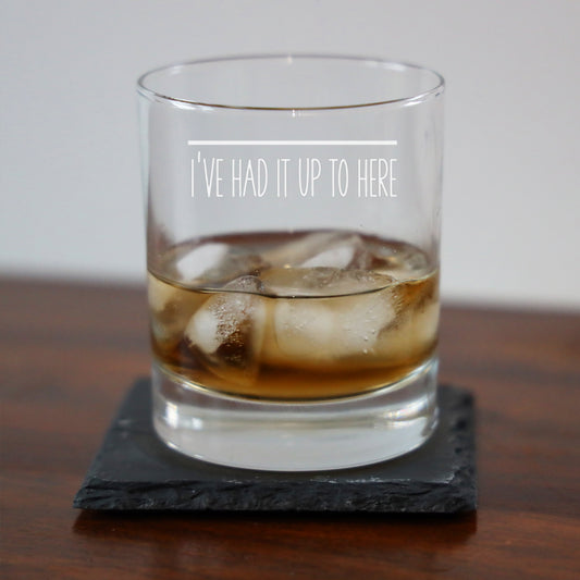 Engraved Funny Whisky Glass Bad Day Measurement Design - Always Looking Good -