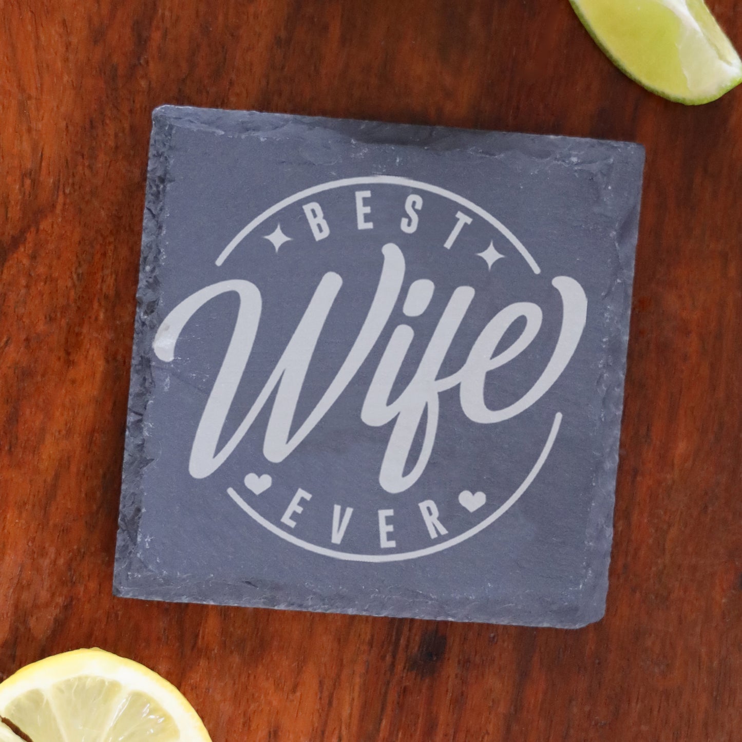 Best Wife Ever Engraved Whisky Glass and/or Coaster - Always Looking Good - Whisky Glass Gift