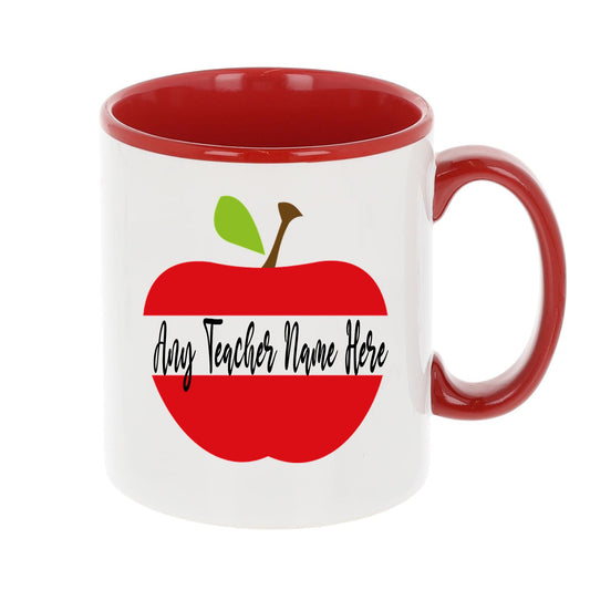 Personalised Teacher Thank you Gift Filled Mug & Coaster Set Red - Always Looking Good -