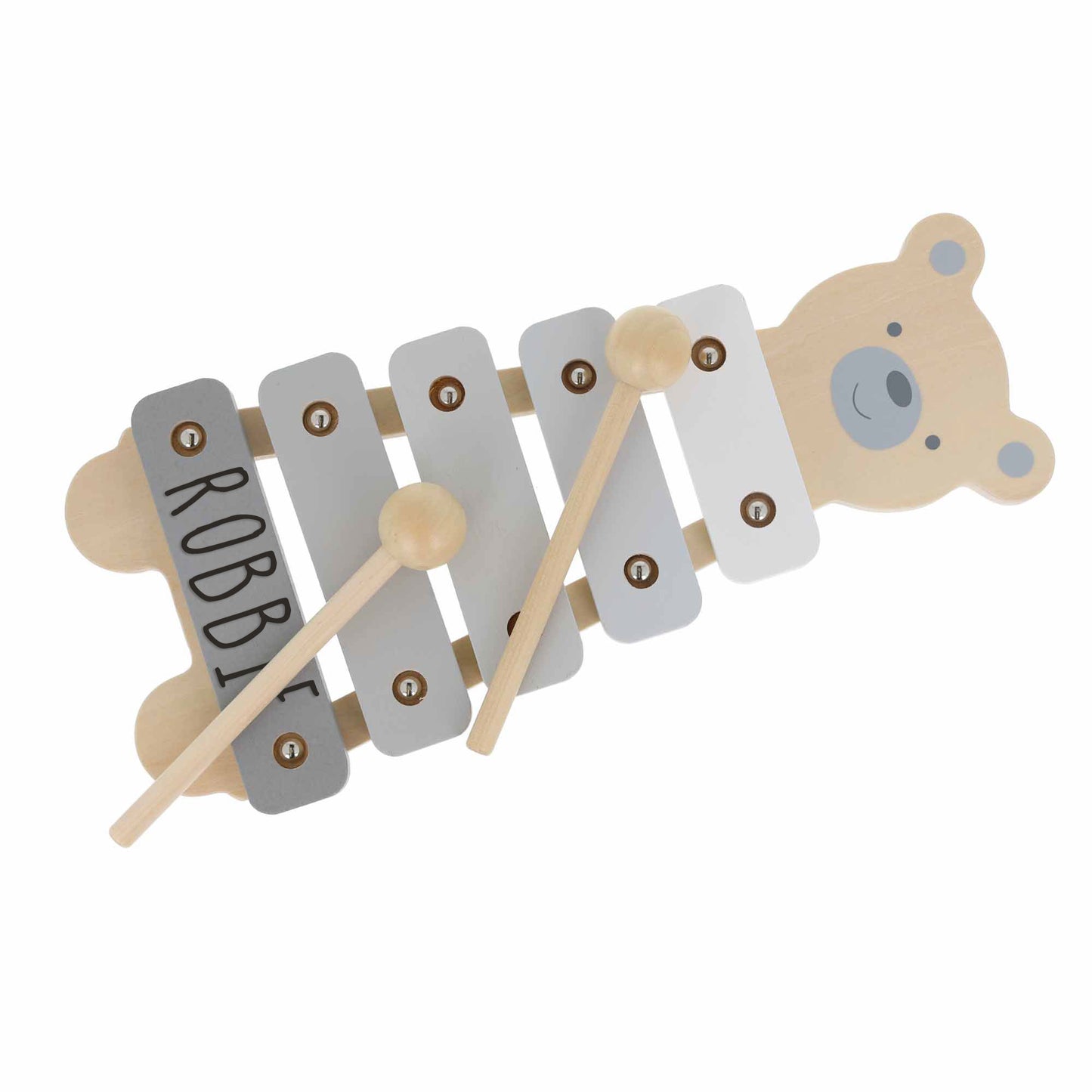 Personalised Engraved Wooden Teddy Bear Xylophone Baby & Toddler Toy - Always Looking Good -