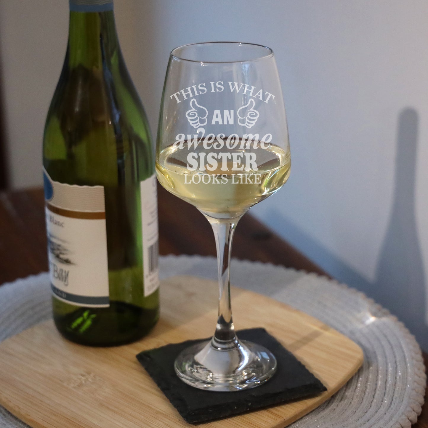 "This Is What An Awesome Person Looks Like" Novelty Engraved Wine Glass - Always Looking Good -