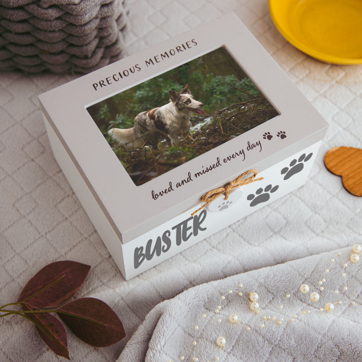 Personalised Pet Photo Memorial Wooden Keepsake Box for Cats Dogs & Pets - Always Looking Good -