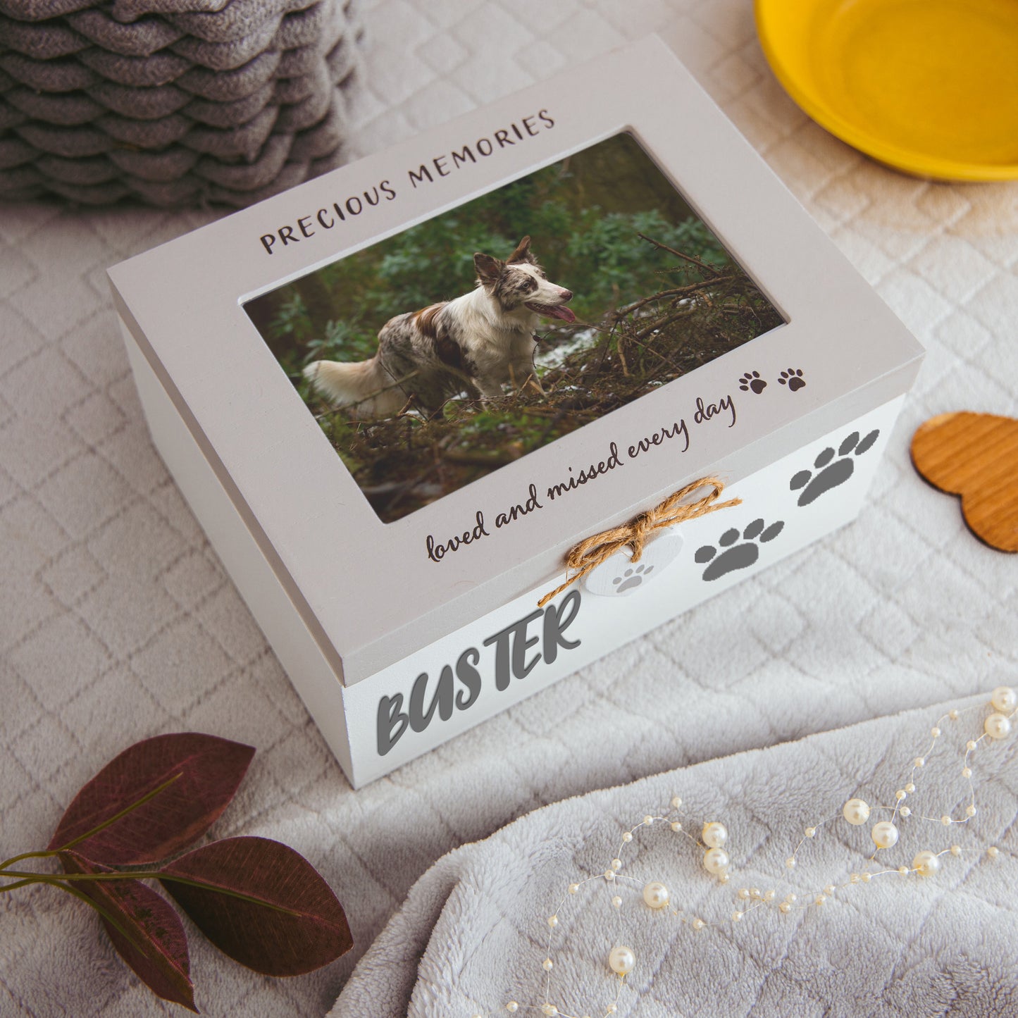 Personalised Pet Photo Memorial Wooden Keepsake Box for Cats Dogs & Pets - Always Looking Good -