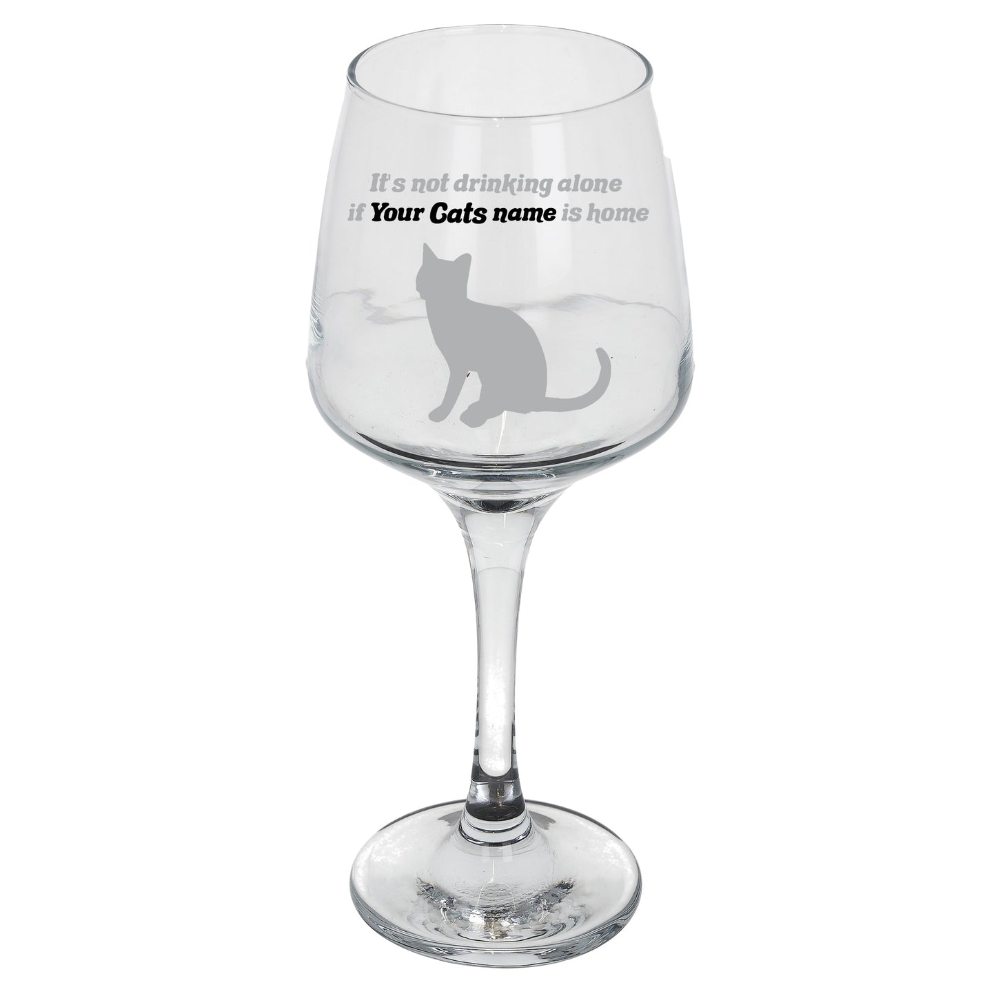 Engraved Personalised Cat Lover Wine Glass Gift - Always Looking Good -