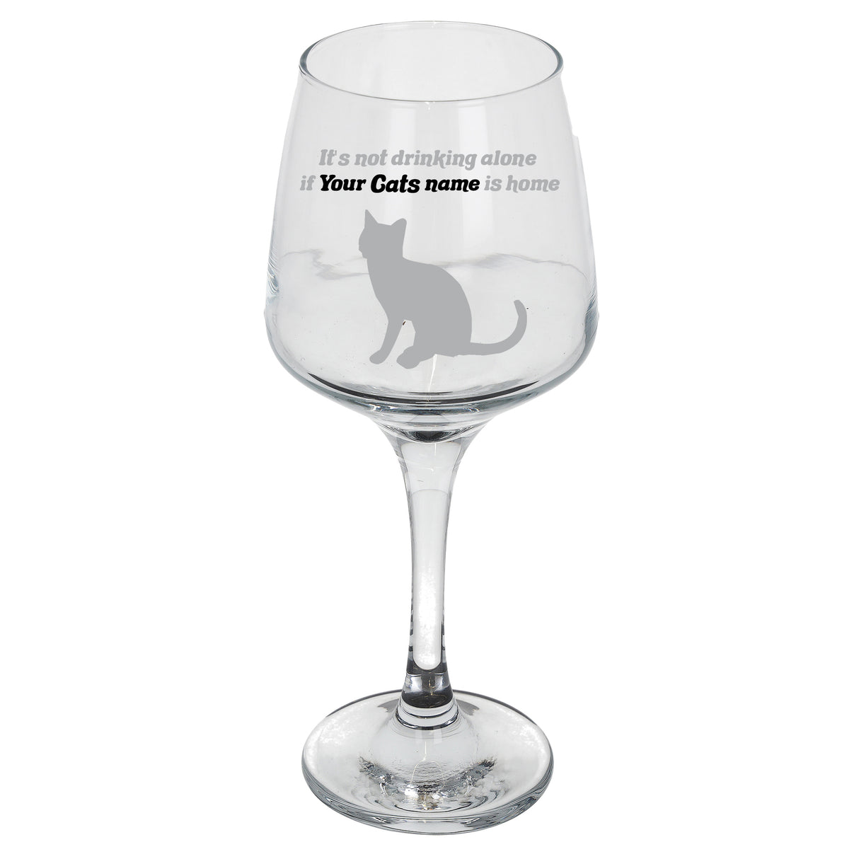 Engraved Personalised Cat Lover Wine Glass Gift - Always Looking Good -