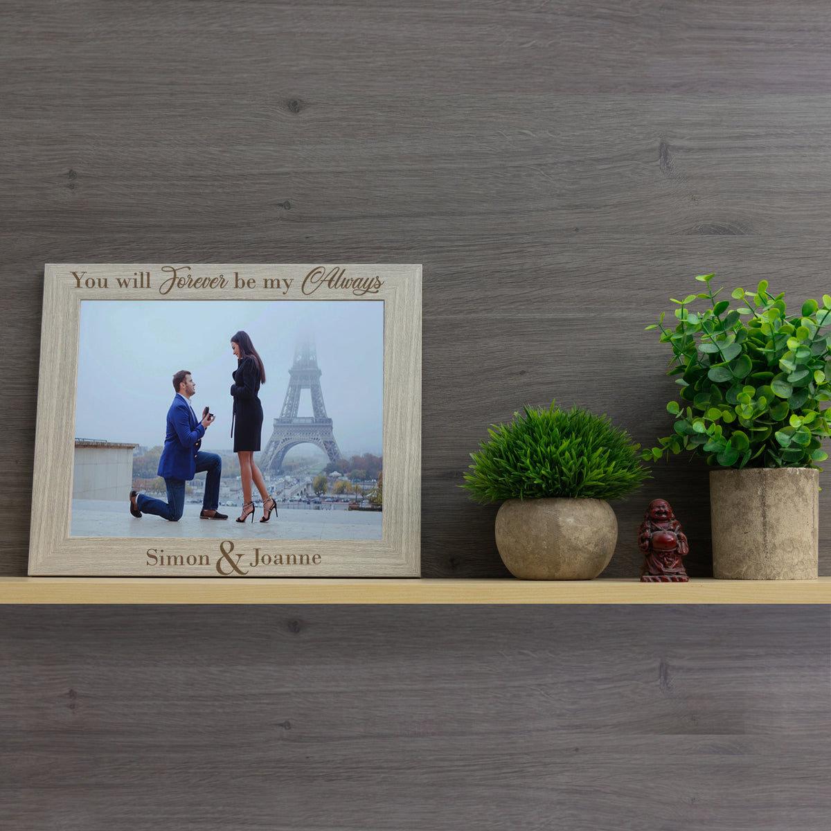 Personalised Engraved Couples Photo Frame - Endless Love Design - Always Looking Good -