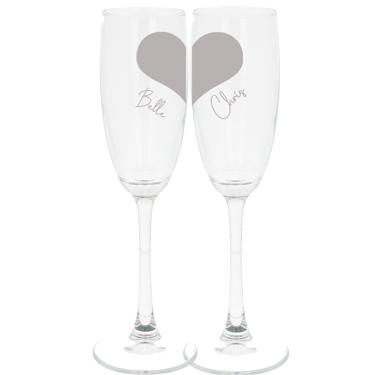 Set of 2 Personalised Engraved Engagement Wedding Couples Champagne Flutes - Always Looking Good -