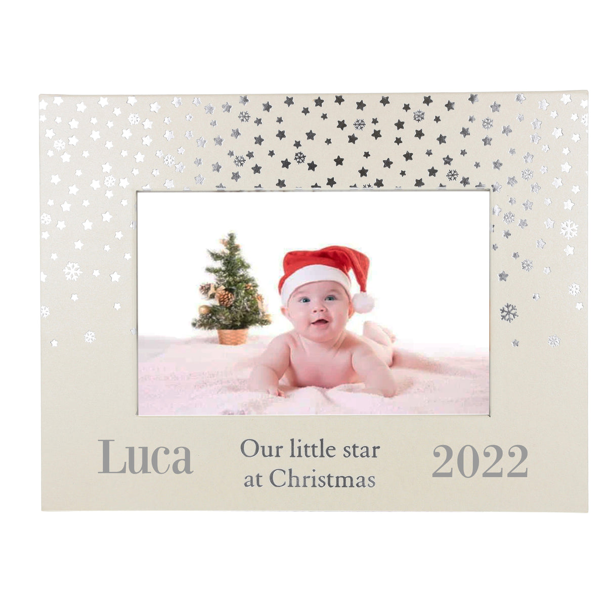 Personalised Christmas Keepsake Memory Baby Box and Photo Frame - Always Looking Good -