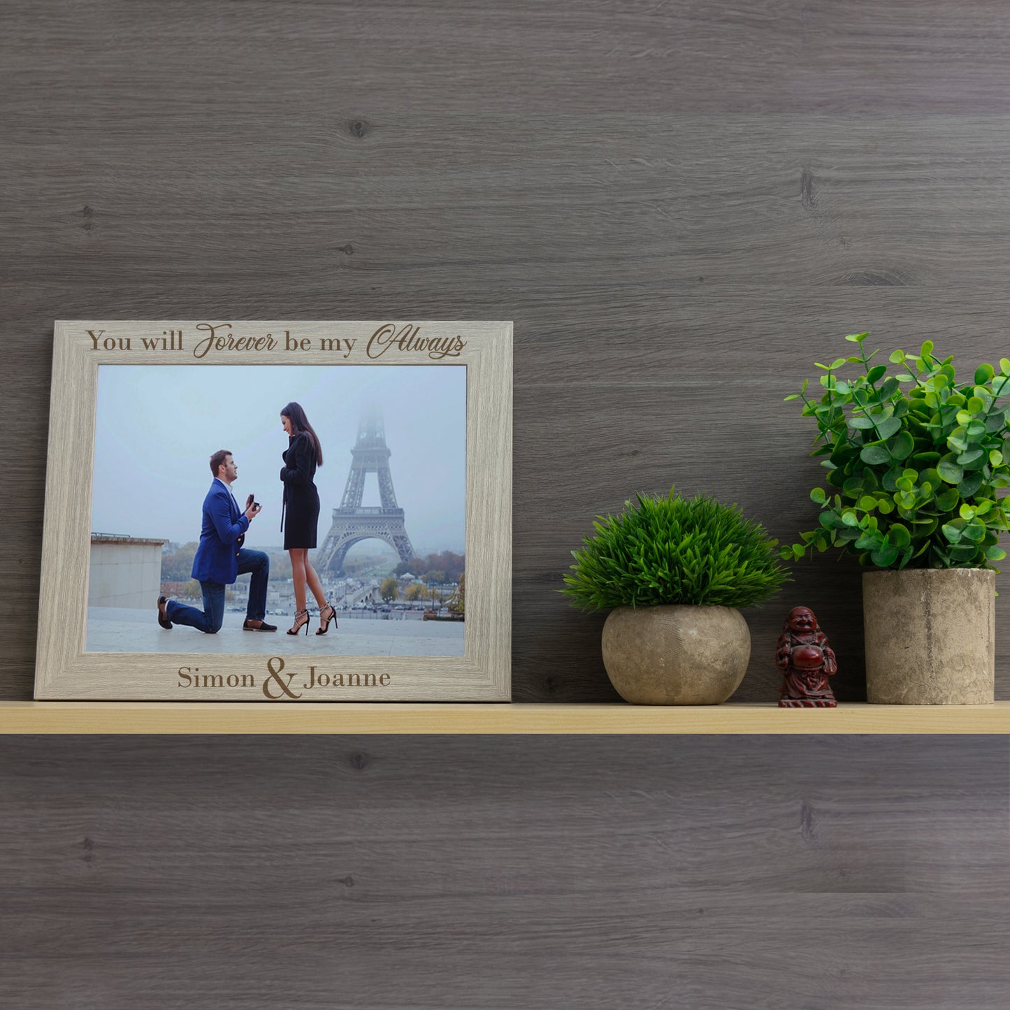 Personalised Engraved Couples Photo Frame - Forever and Always Design - Always Looking Good -