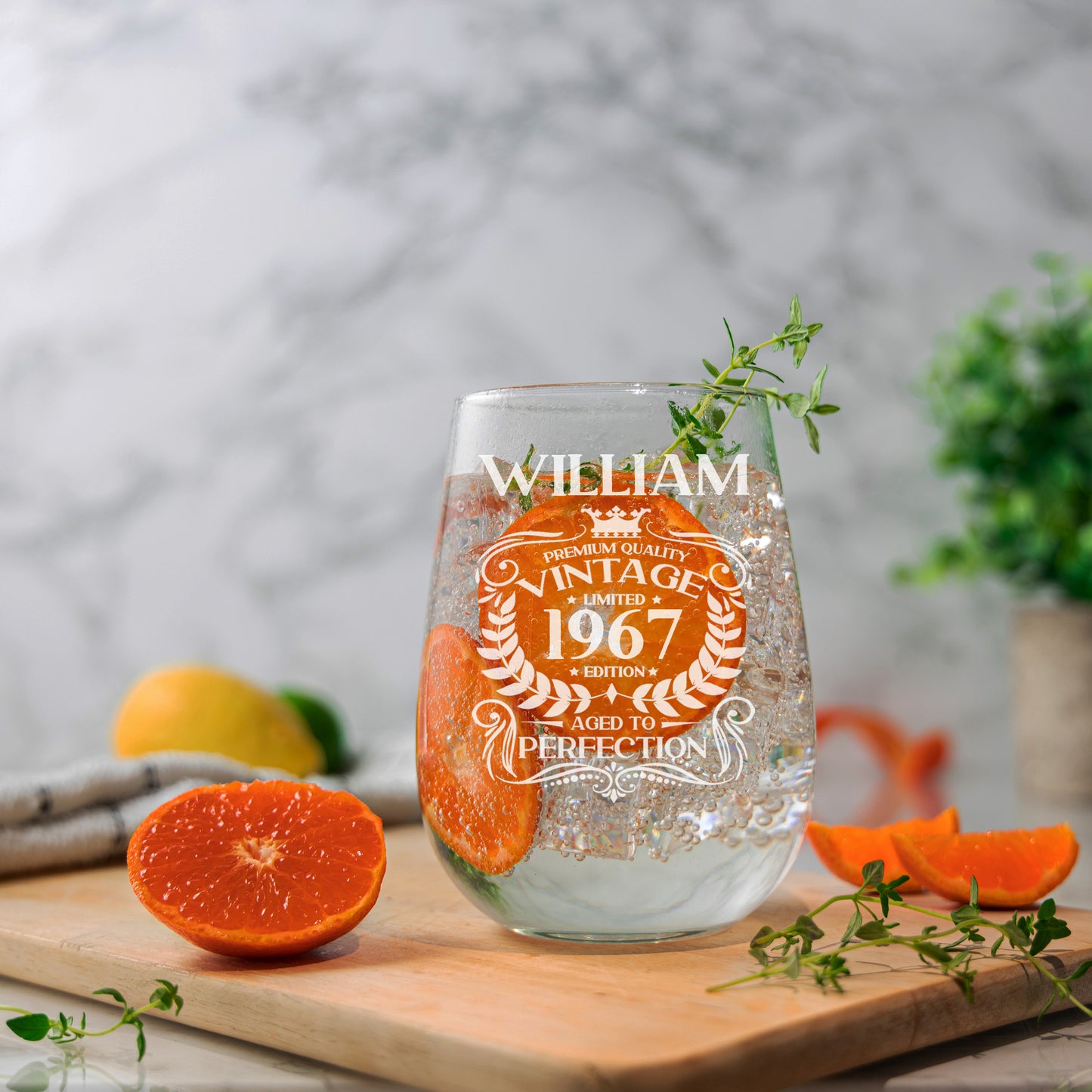Personalised Engraved Vintage Birthday Design Glass and/or Coaster Gift - Always Looking Good -
