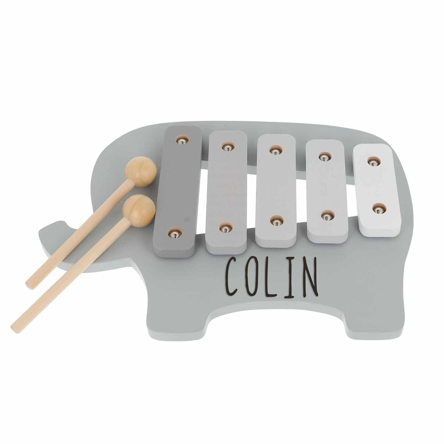 Personalised Engraved Wooden Elephant Xylophone Baby & Toddler Toy - Always Looking Good -