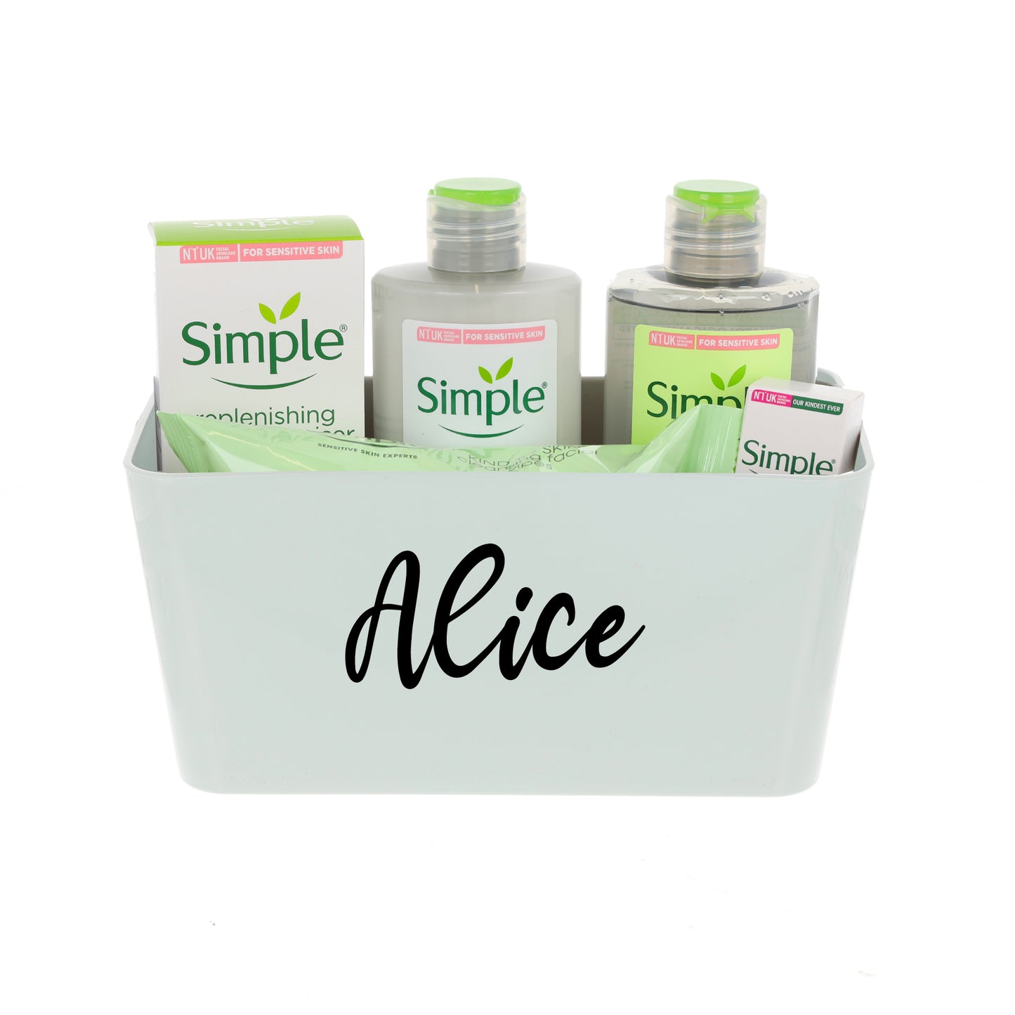 Simple Skincare Filled Personalised Storage Gift Box - Always Looking Good - Small Green