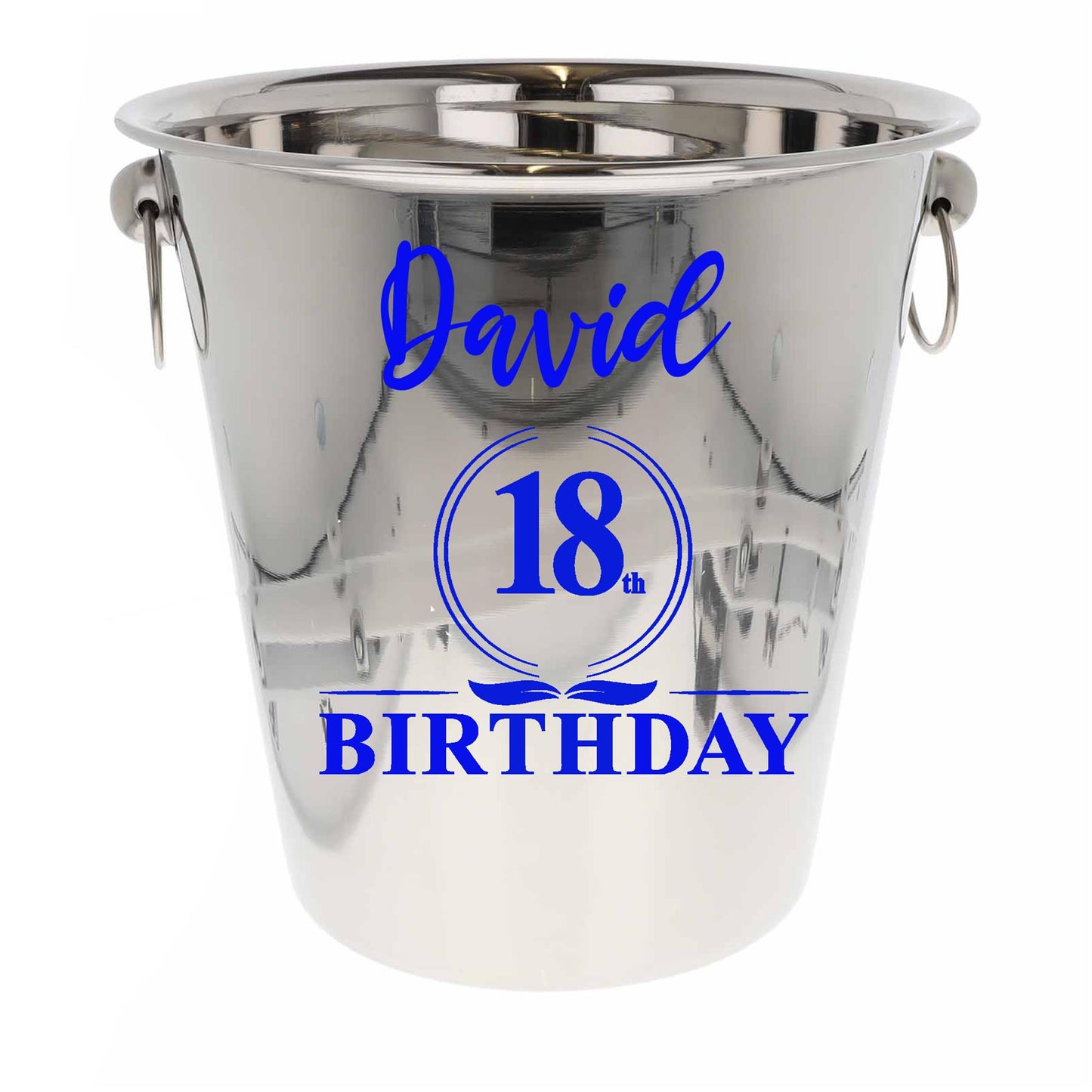 Personalised 18th Birthday Ice Bucket and Glass Gift with Name - Always Looking Good -