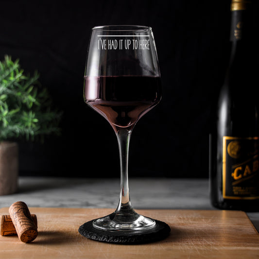 Engraved Funny Wine Glass Bad Day Measurement - Always Looking Good -