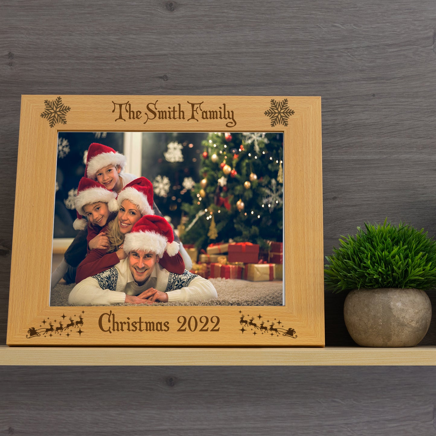 Personalised Engraved Family Christmas Photo Frame - Always Looking Good -