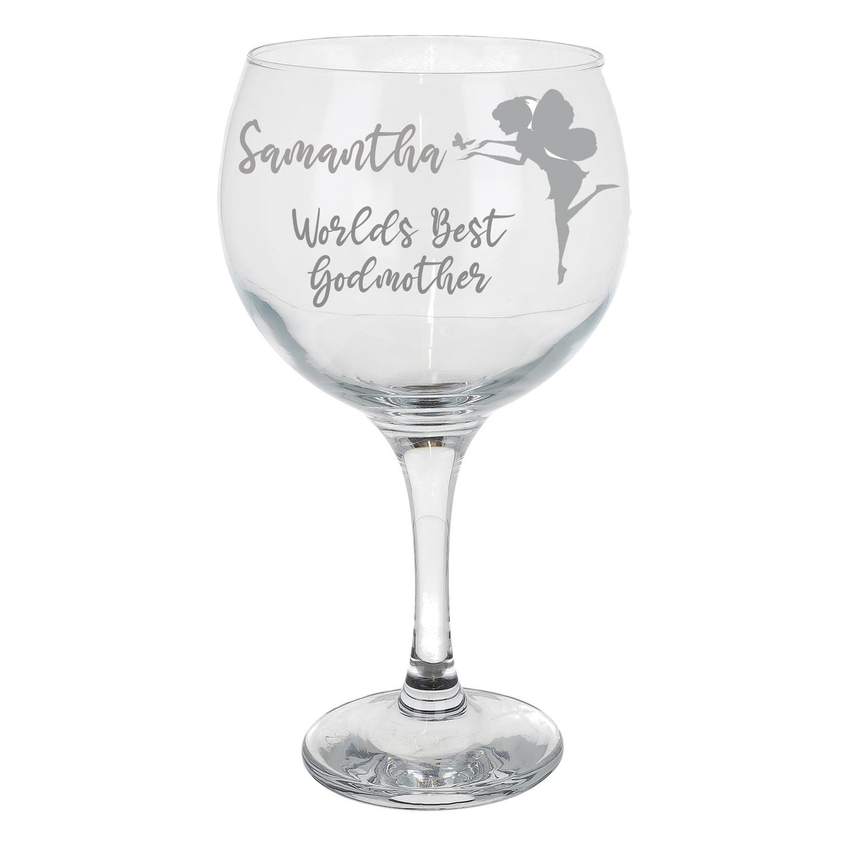 Engraved Personalised Gin Glass Gift for Godmother - Always Looking Good - Godmother gin glass