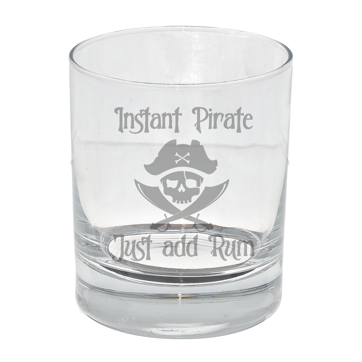 Personalised Engraved "Instant Pirate" Rum Glass and/or Coaster Set - Always Looking Good -