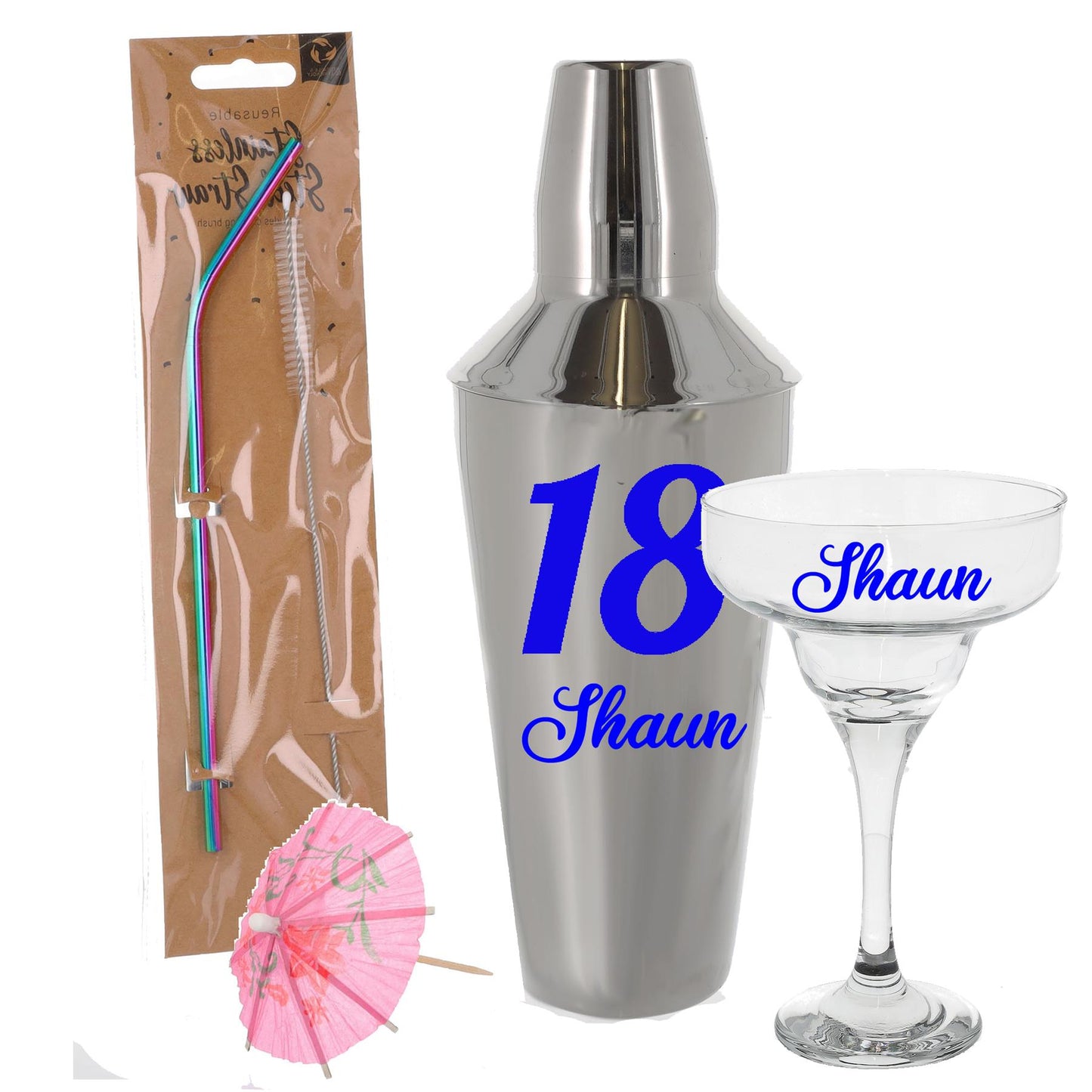 Personalised 18th Birthday Margarita Cocktail Shaker Set - Always Looking Good -