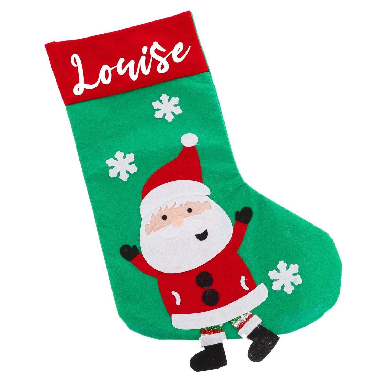 Vinyled Christmas Stocking and Present Sack Personalised with Name Kids Christmas Eve Set - Always Looking Good -