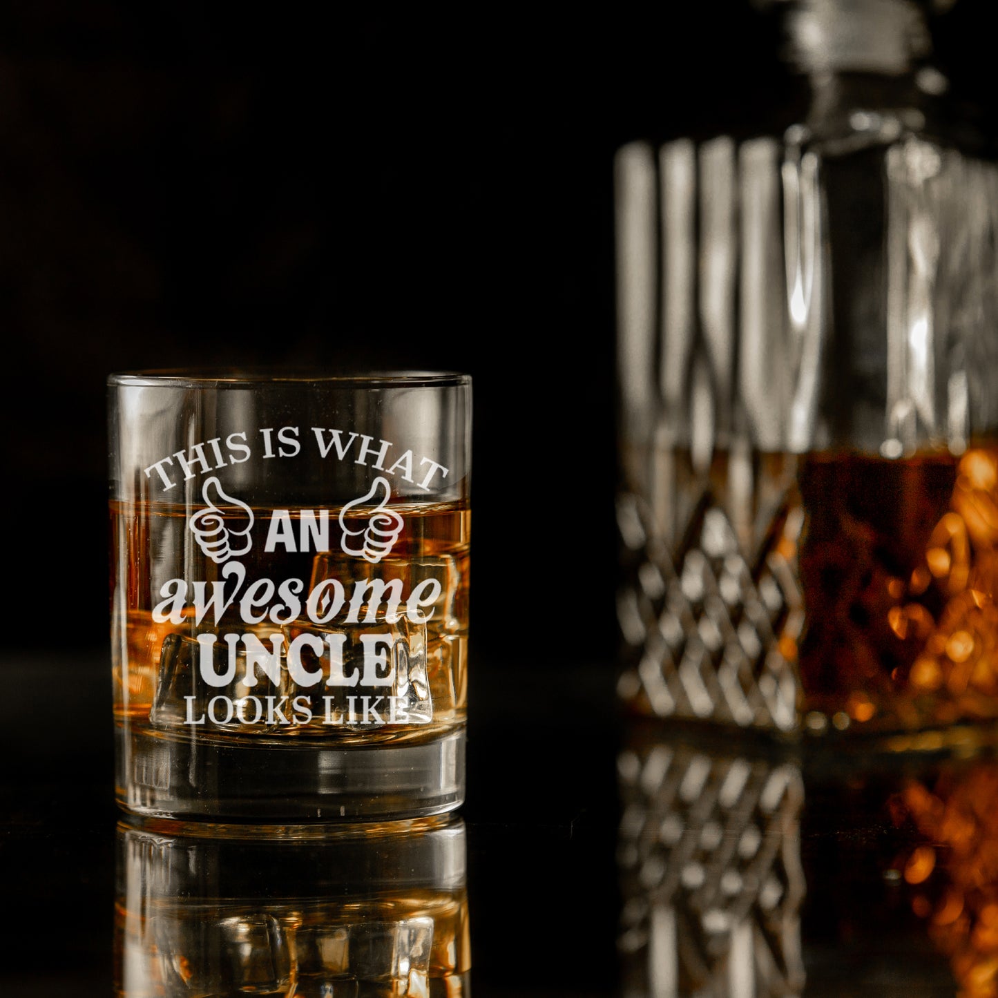 "This Is What An Awesome Person Looks Like" Novelty Engraved Whisky Glass - Always Looking Good -