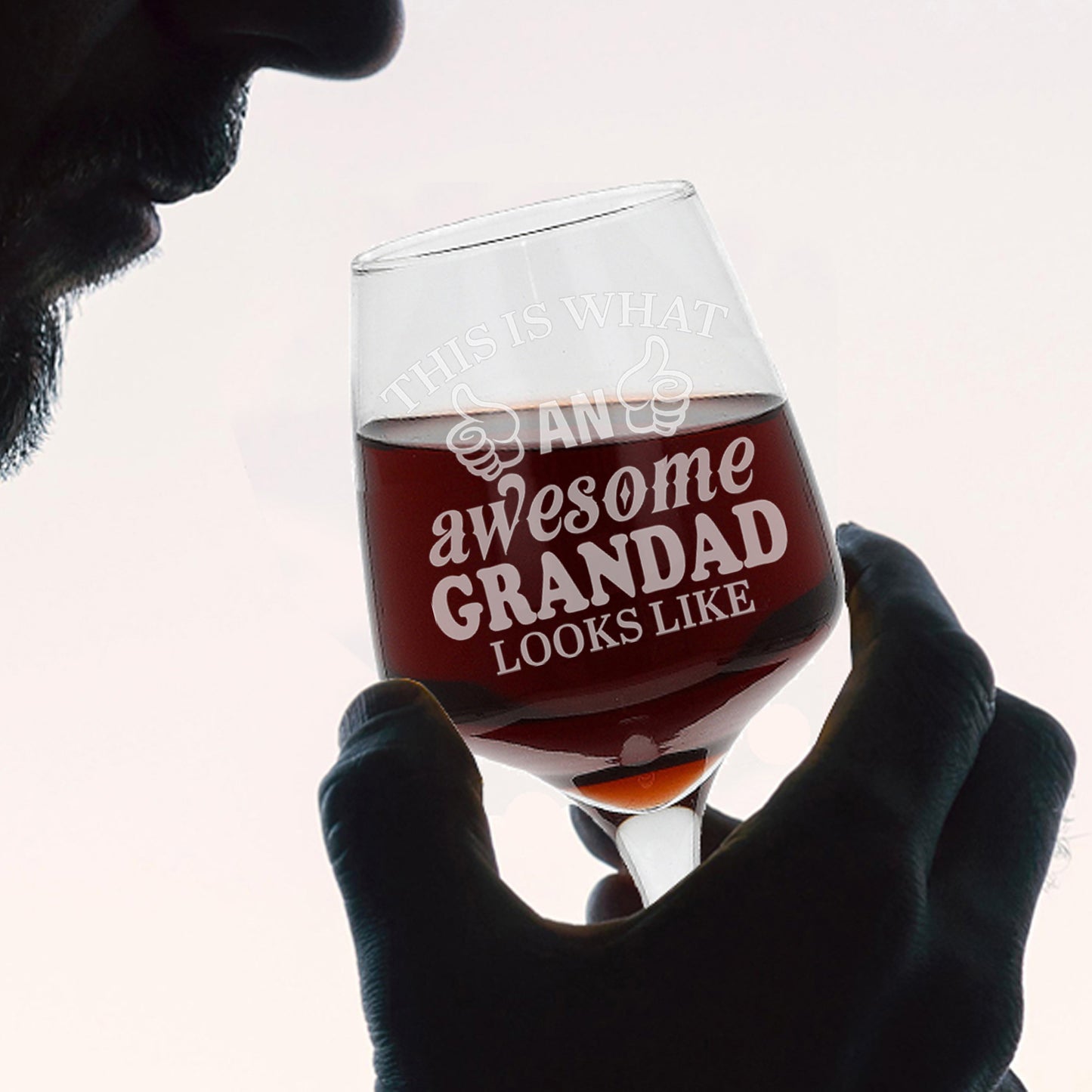 "This Is What An Awesome Person Looks Like" Engraved Novelty Wine Glass - Always Looking Good -