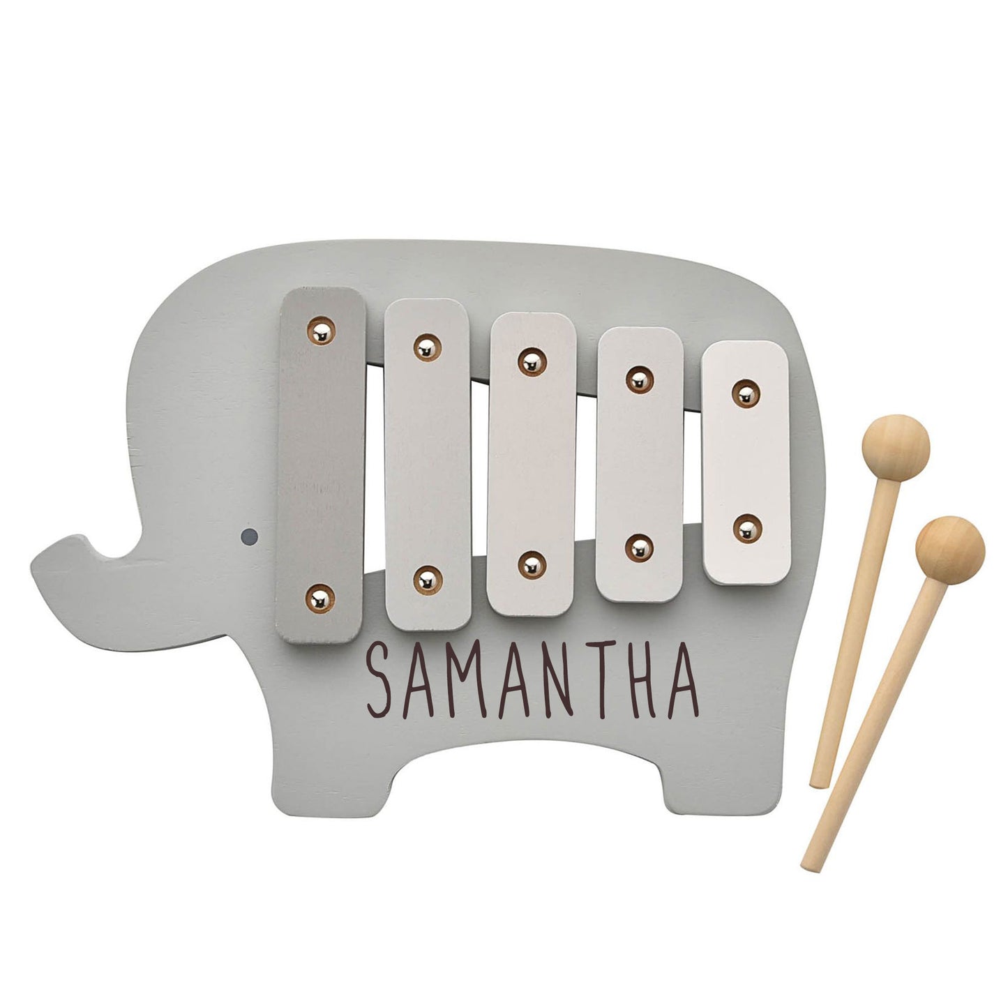 Personalised Engraved Wooden Elephant Xylophone Baby & Toddler Toy - Always Looking Good -