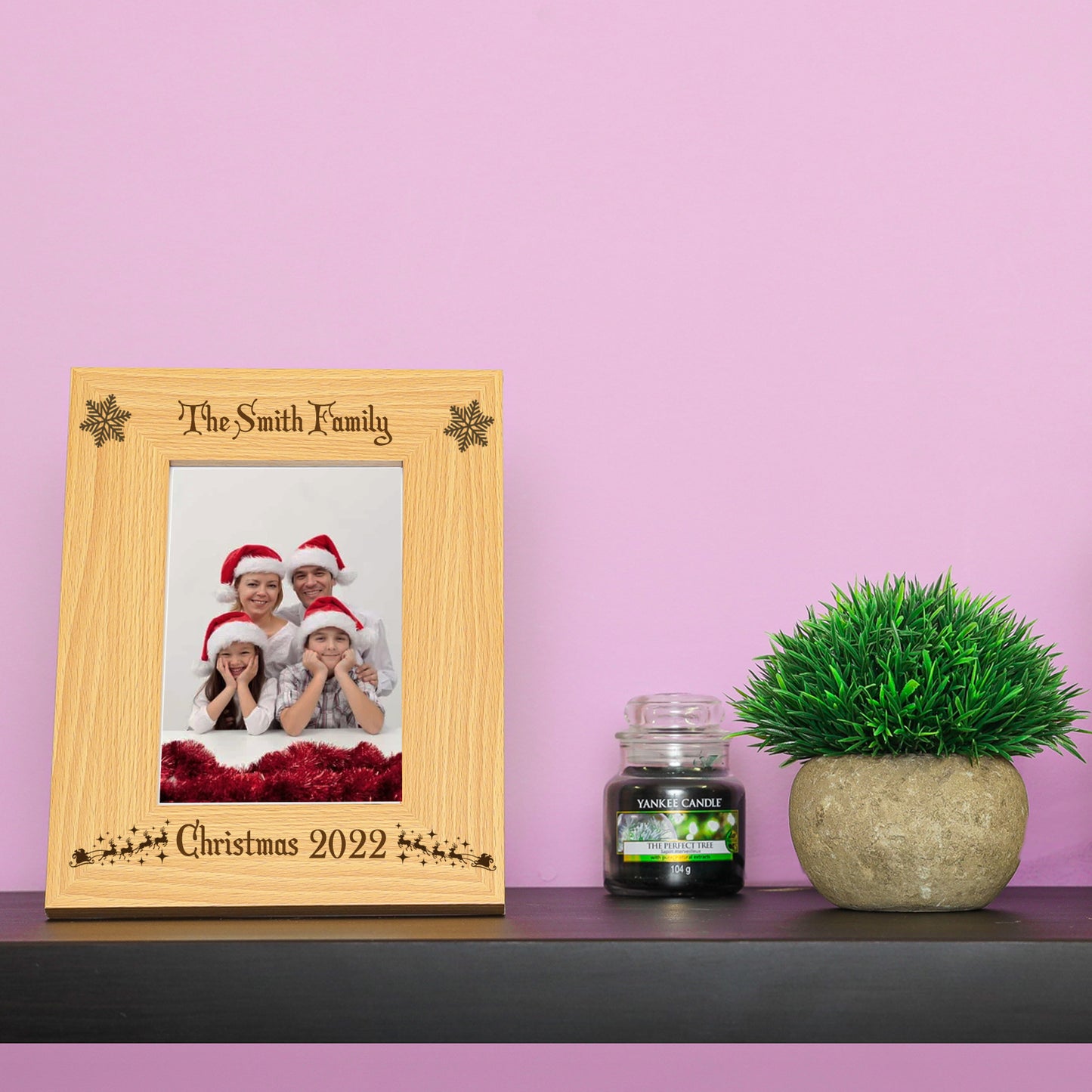 Personalised Engraved Family Christmas Photo Frame - Always Looking Good -