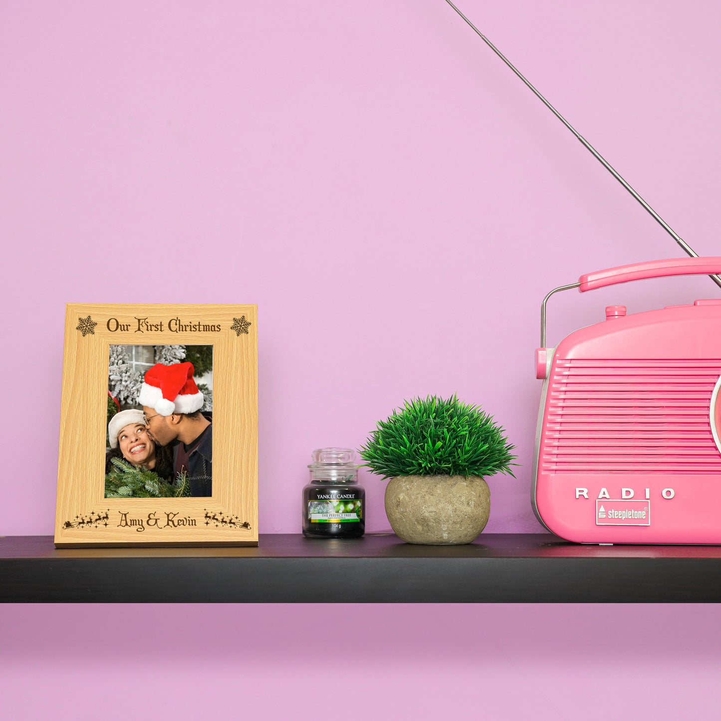 Personalised Engraved Our First Christmas Photo Frame For Twins / Couples - Always Looking Good -