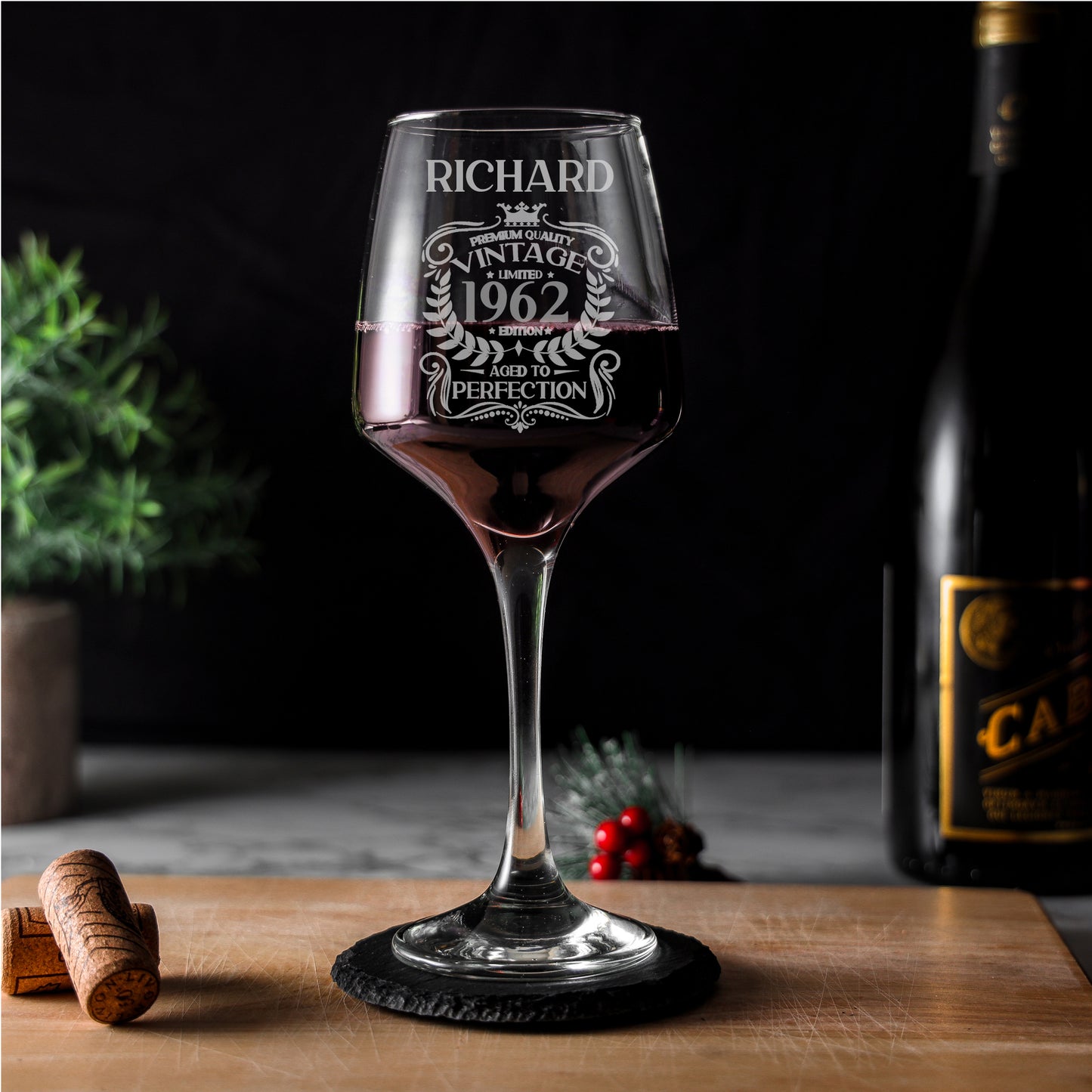Personalised Engraved Vintage Birthday Design Glass and/or Coaster Gift - Always Looking Good -