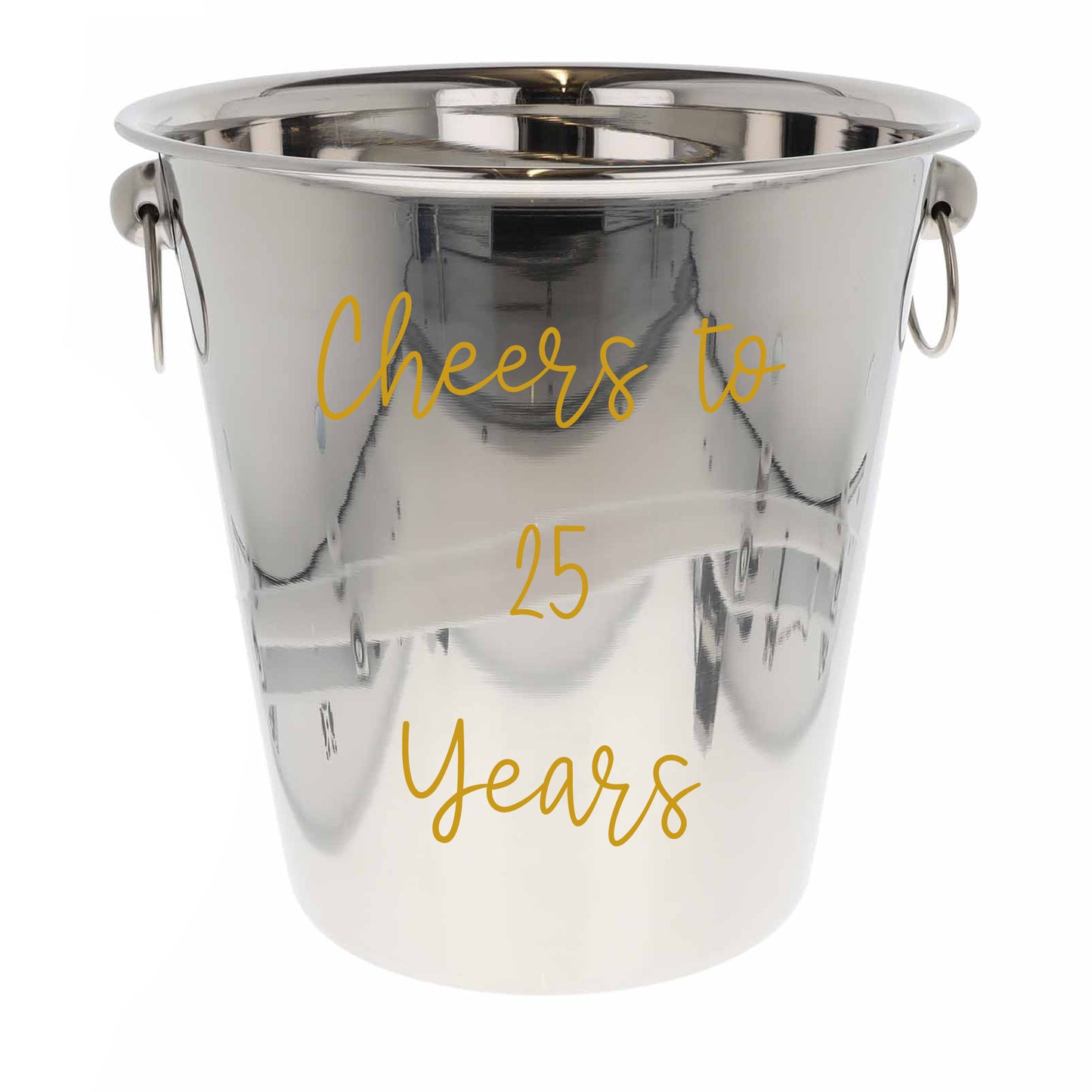 Silver Wedding Anniversary Gift - Personalised Champagne Glasses With Ice Bucket - Always Looking Good -