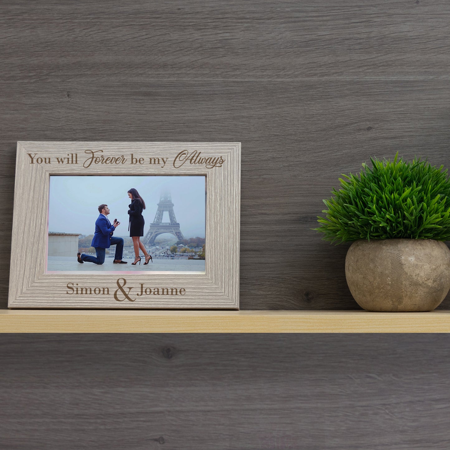 Personalised Engraved Couples Photo Frame - Forever and Always Design - Always Looking Good -