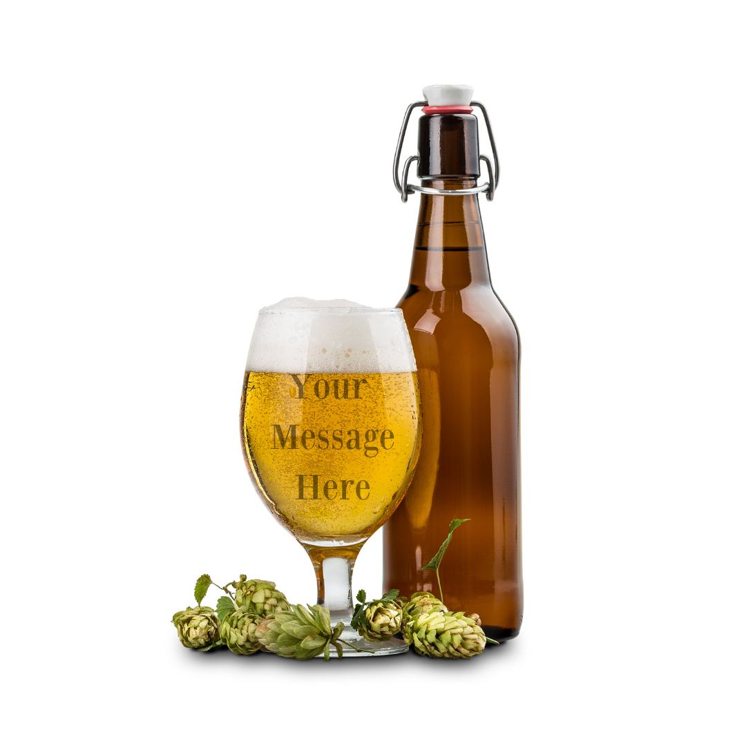 Create Your Own Personalised Engraved Craft Beer Glass Gift - Always Looking Good - Personalised Beer Glass