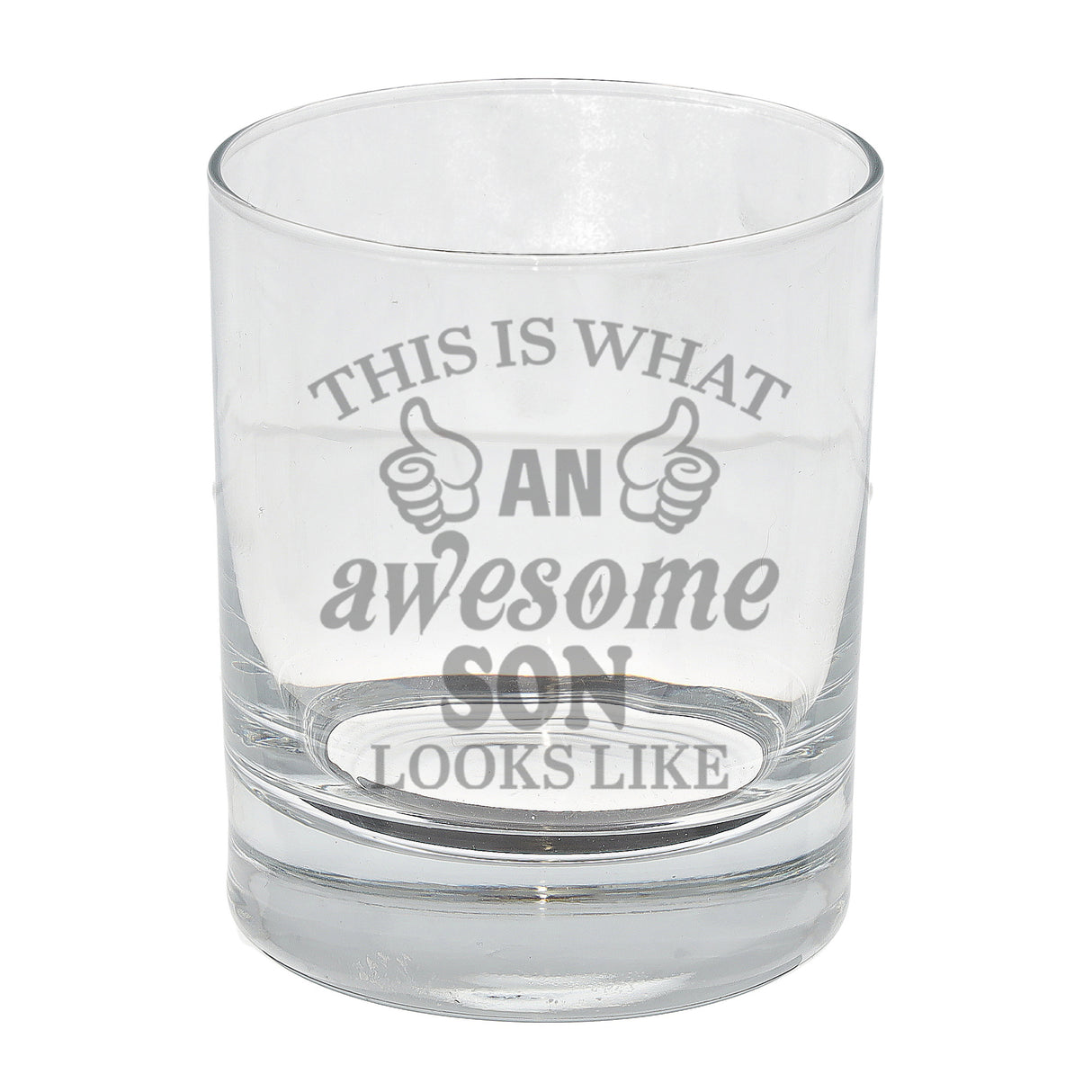 "This Is What An Awesome Person Looks Like" Novelty Engraved Whisky Glass - Always Looking Good -