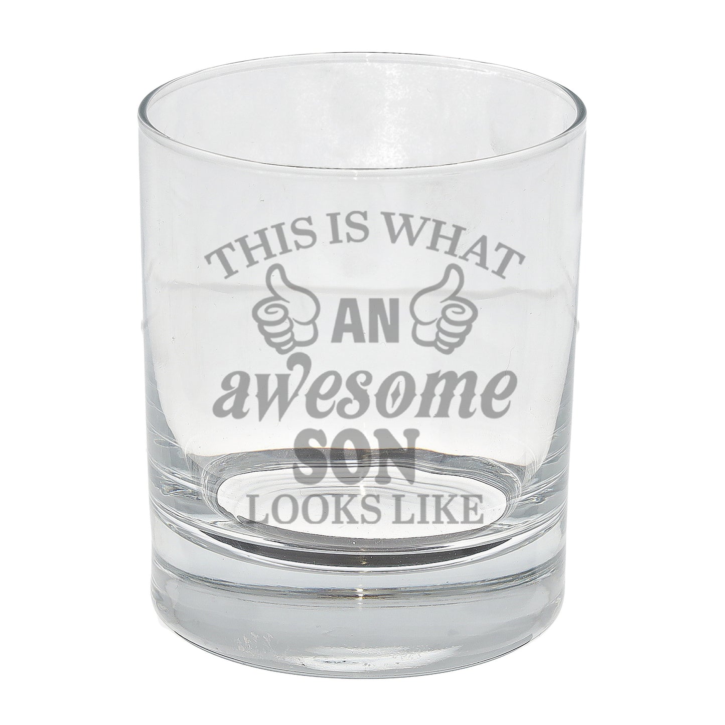 "This Is What An Awesome Person Looks Like" Novelty Engraved Whisky Glass - Always Looking Good -