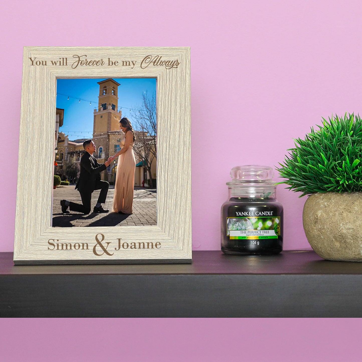 Personalised Engraved Couples Photo Frame - Forever and Always Design - Always Looking Good -