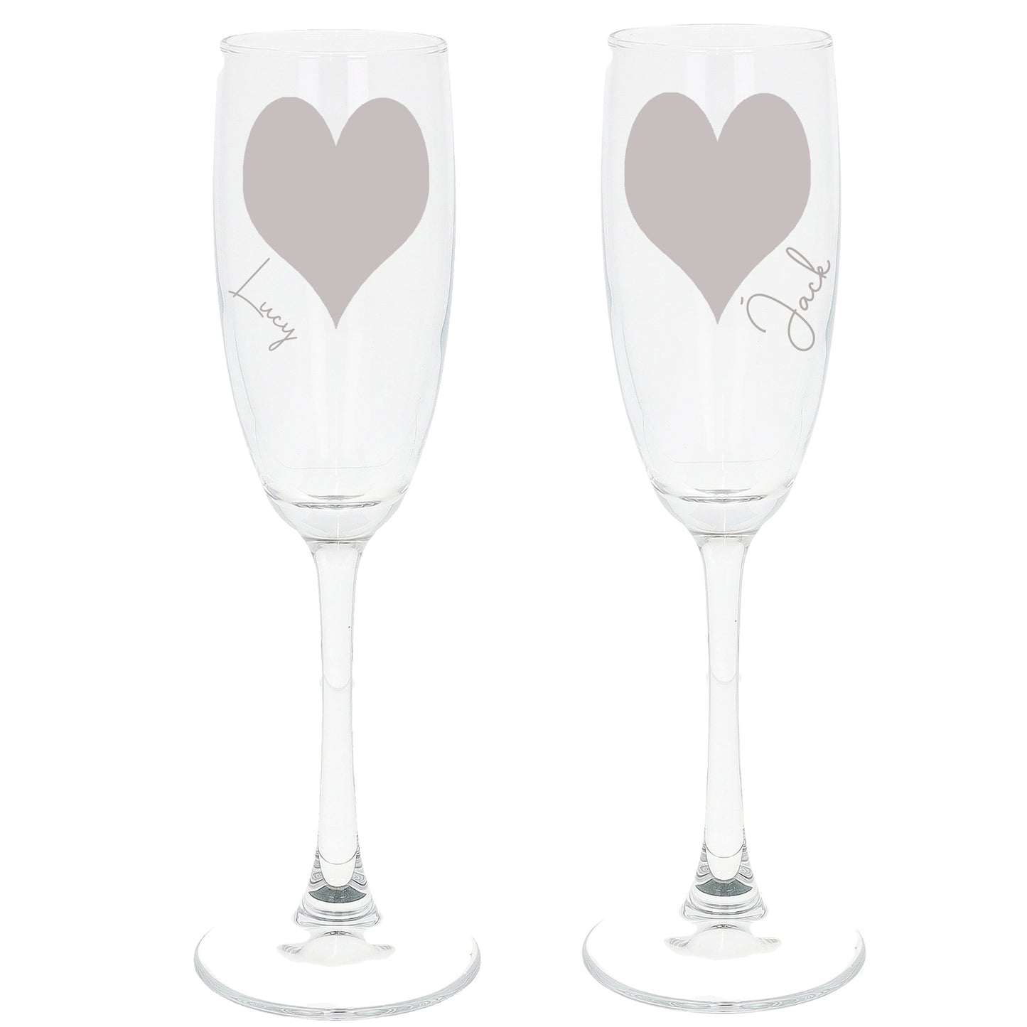 Set of 2 Personalised Engraved Engagement Wedding Couples Champagne Flutes - Always Looking Good -