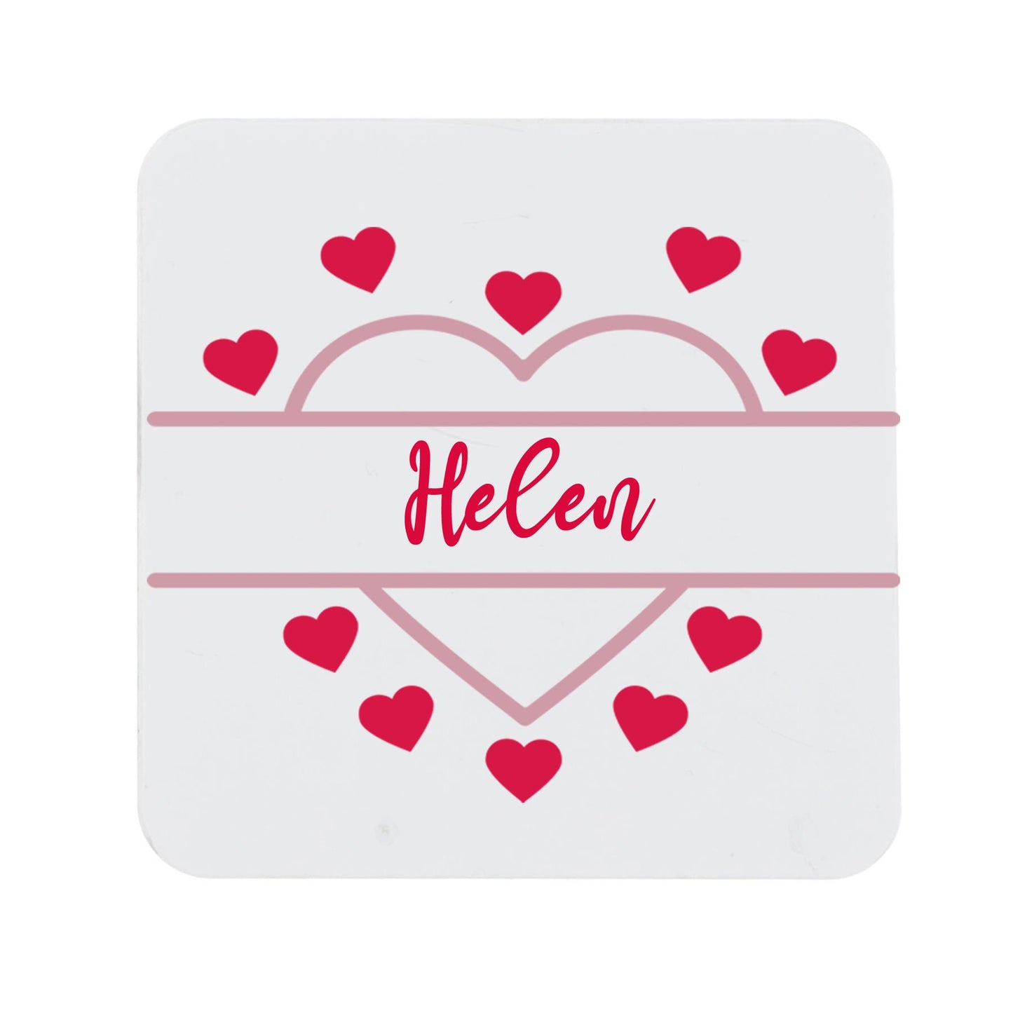 Personalised Pink Heart Design Mug and Coaster with Treats - Always Looking Good -
