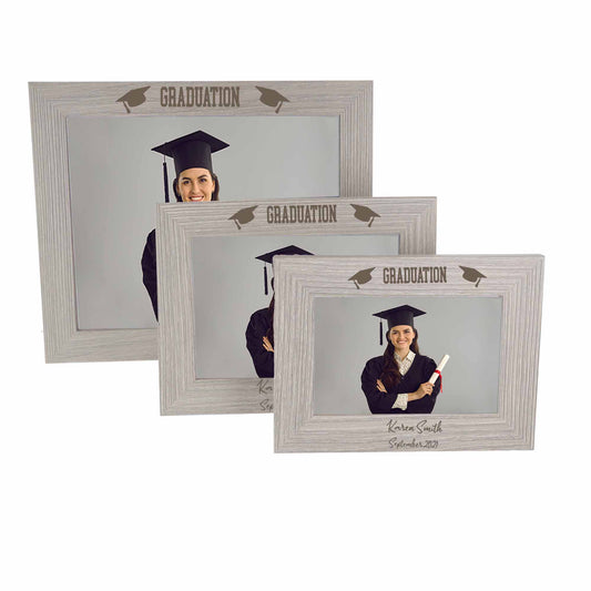 Personalised Graduation Photo Frame – Custom Name Wooden Gift - Always Looking Good -