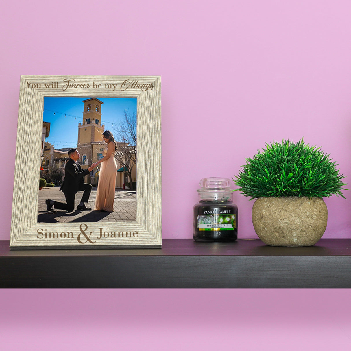 Personalised Engraved Couples Photo Frame - Endless Love Design - Always Looking Good -