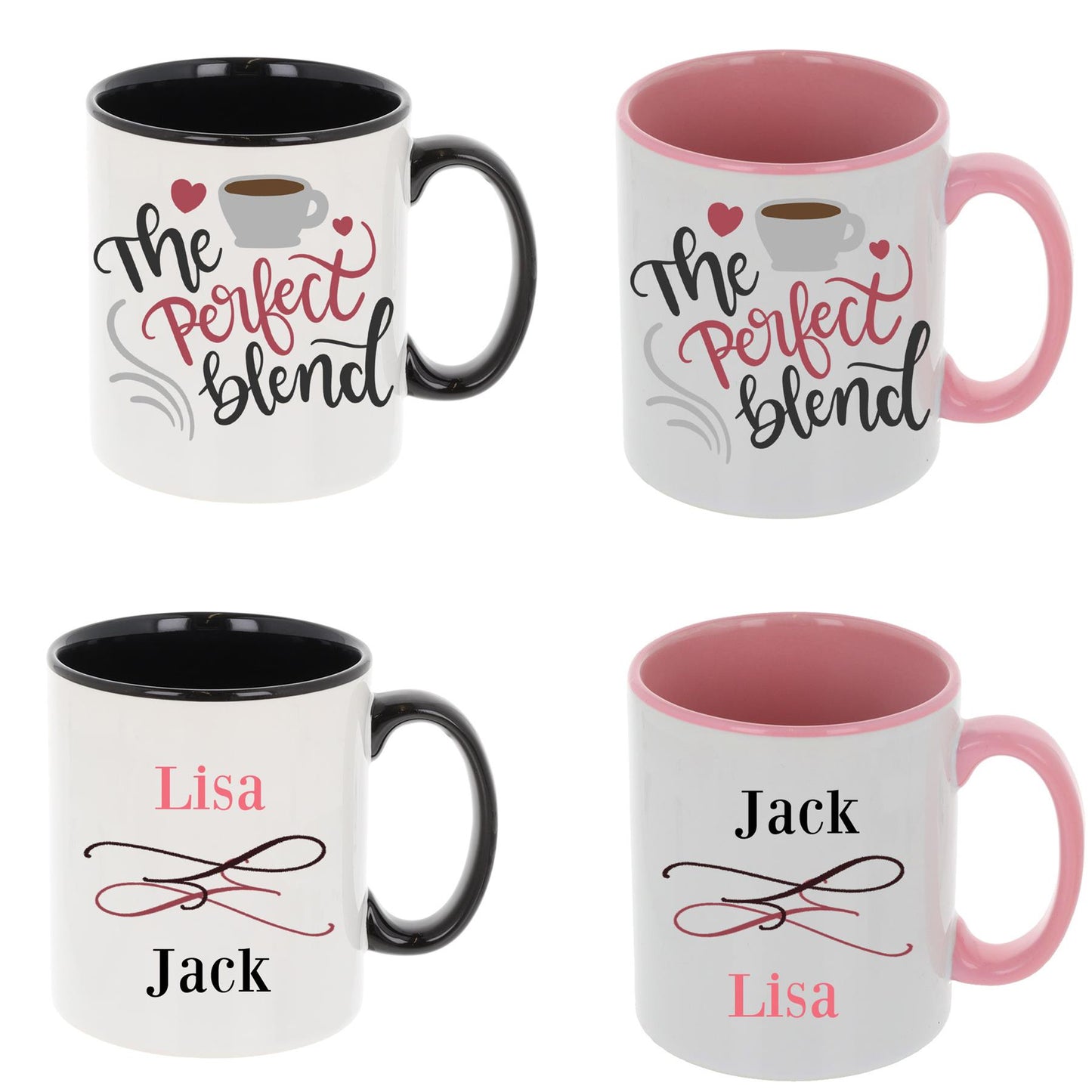Personalised Perfect Blend Couples Matching Mug Set Gift - Always Looking Good -