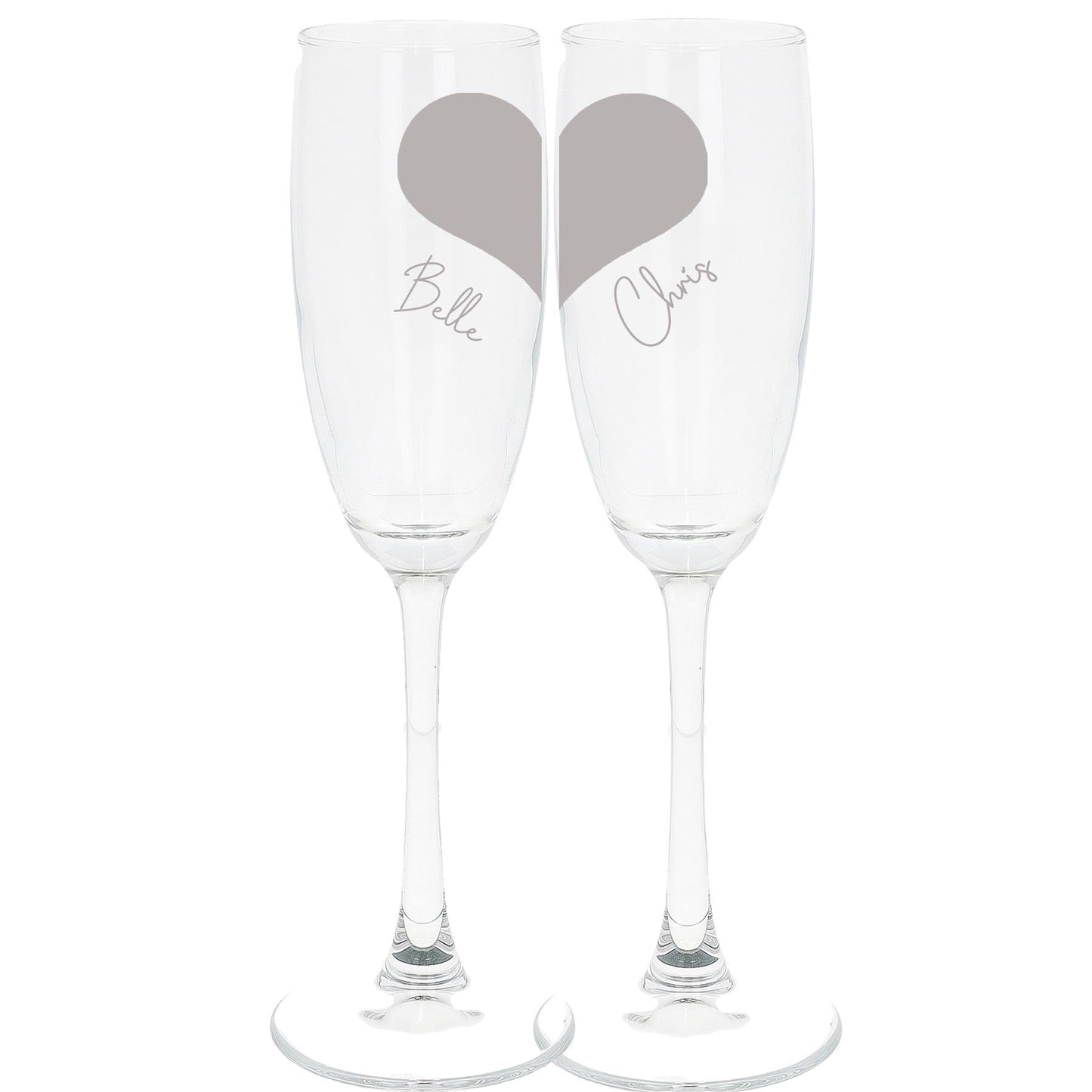 Set of 2 Personalised Engraved Engagement Wedding Couples Champagne Flutes - Always Looking Good -