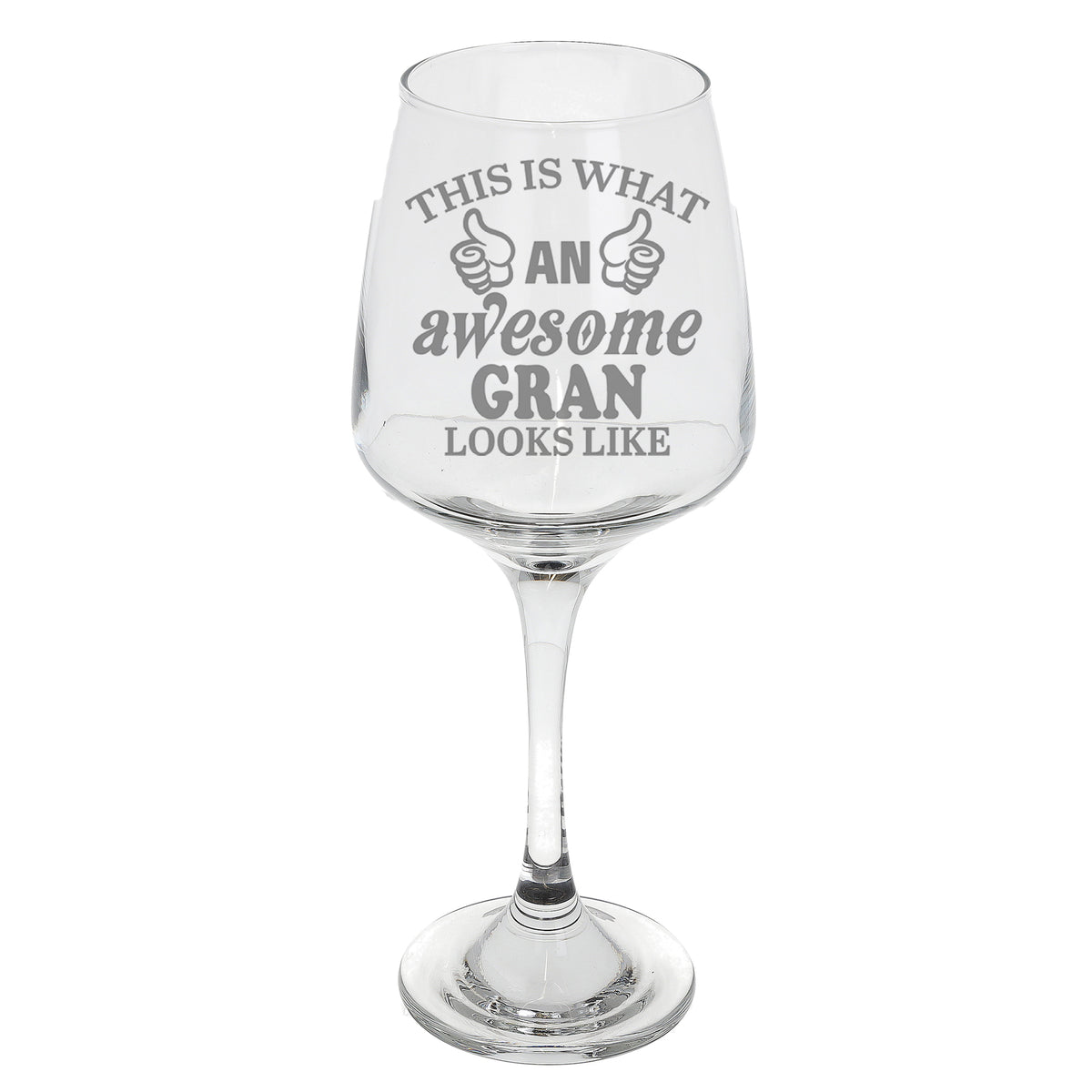 "This Is What An Awesome Person Looks Like" Engraved Novelty Wine Glass - Always Looking Good -