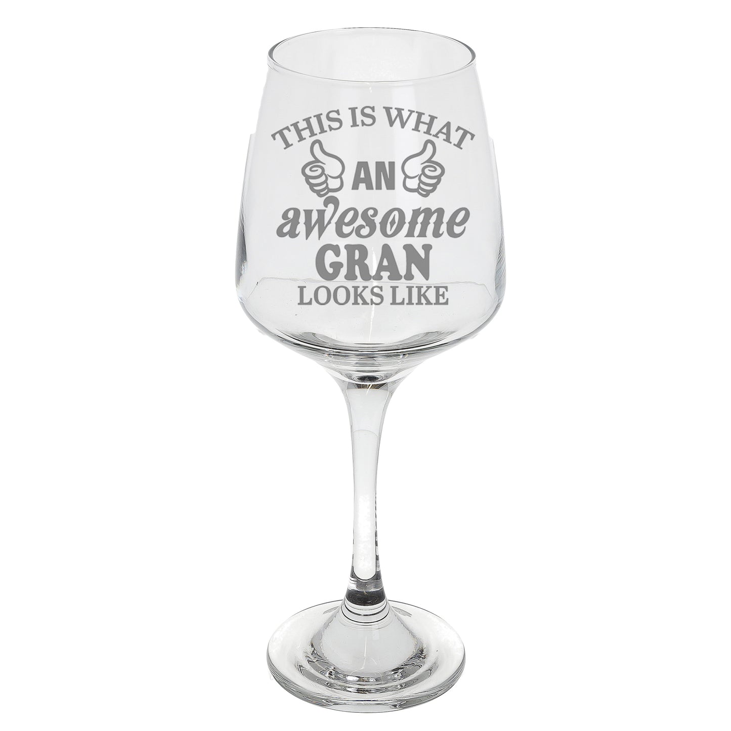 "This Is What An Awesome Person Looks Like" Engraved Novelty Wine Glass - Always Looking Good -