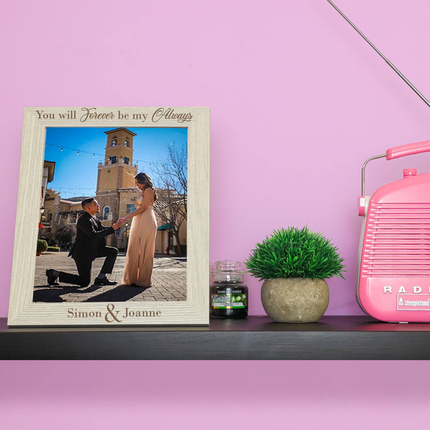 Personalised Engraved Couples Photo Frame - Forever and Always Design - Always Looking Good -