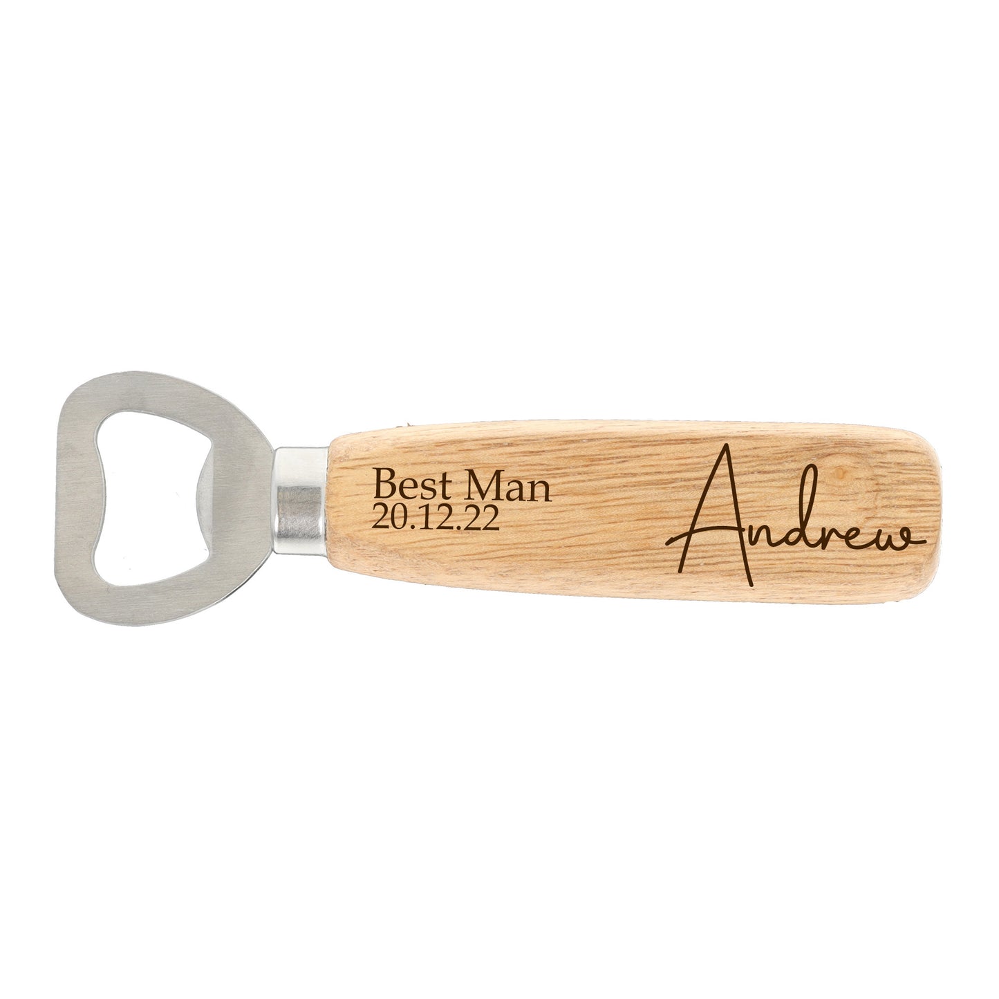 Personalised Engraved Wooden Handle Bottle Opener For Best Man, Groomsman, Father, Usher - Always Looking Good -