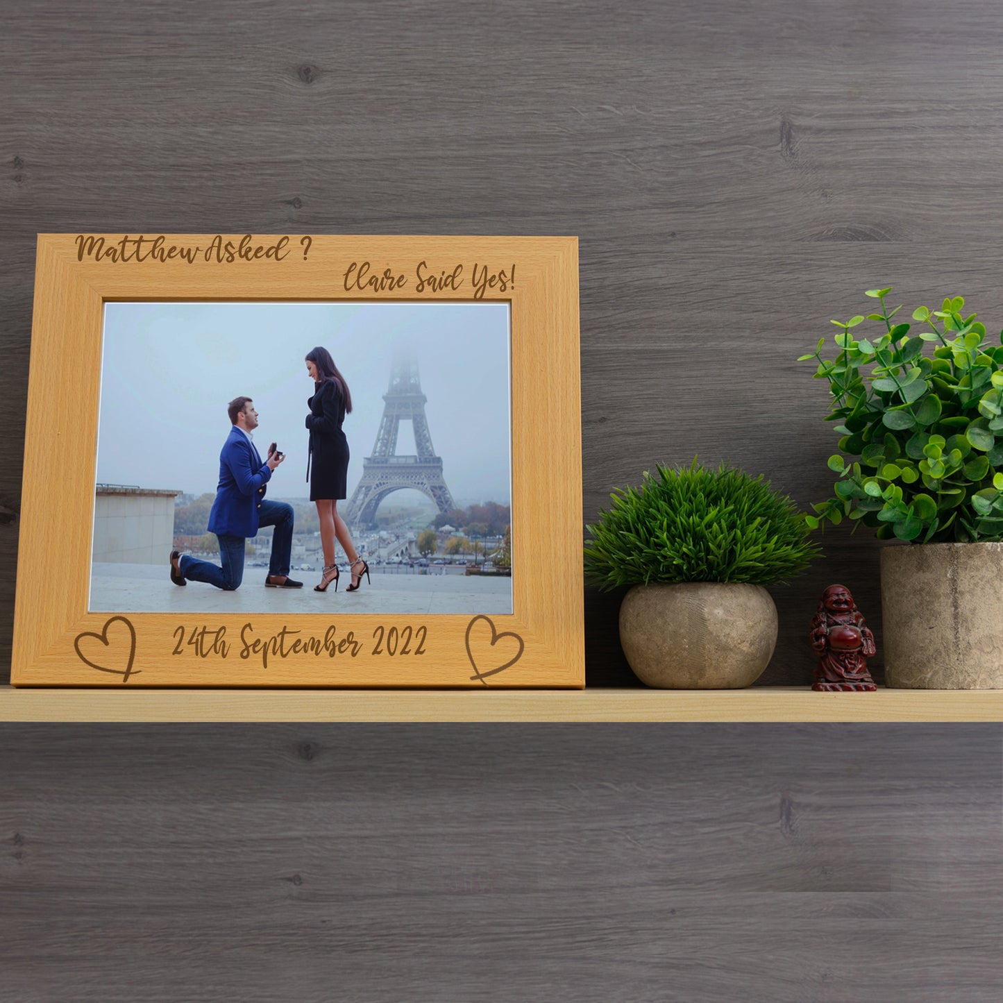 Personalised Engraved Engagement Photo Frame - Always Looking Good -