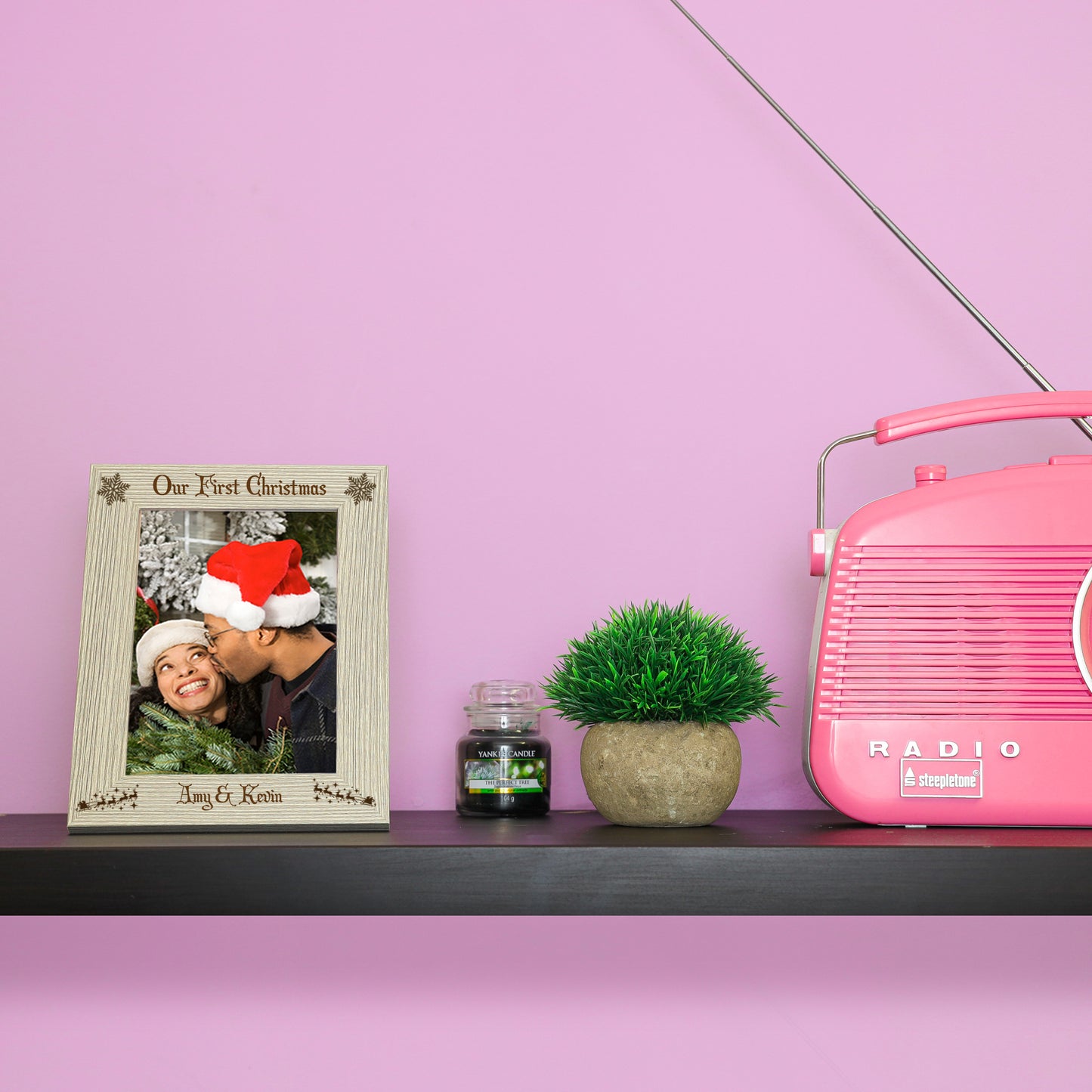 Personalised Engraved Our First Christmas Photo Frame For Twins / Couples - Always Looking Good -