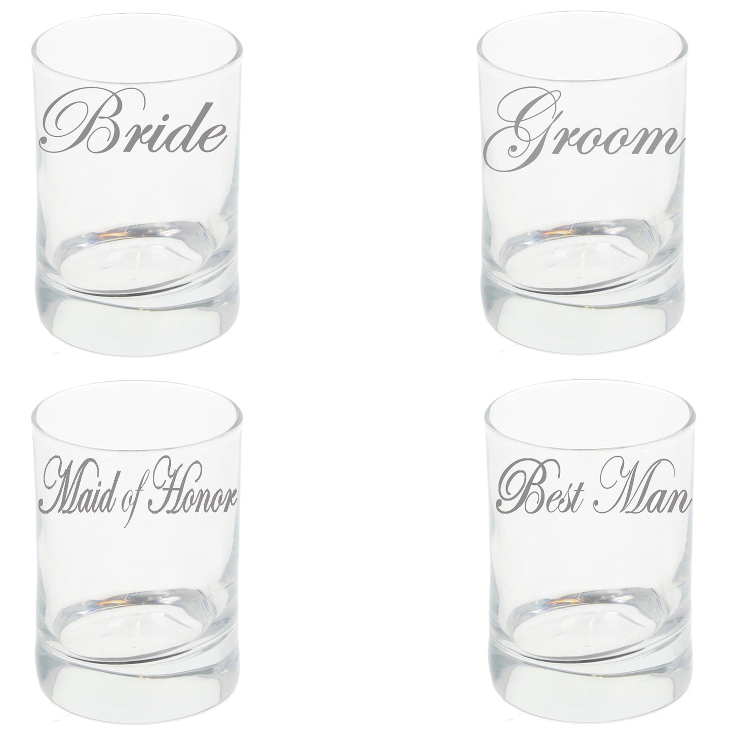 Personalised Engraved Bridal Party Shot Glass Set x4 - Always Looking Good -
