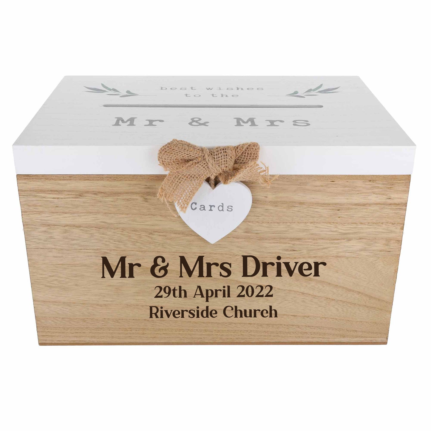 Personalised Engraved Wedding Card Wooden Memory Box - Always Looking Good -