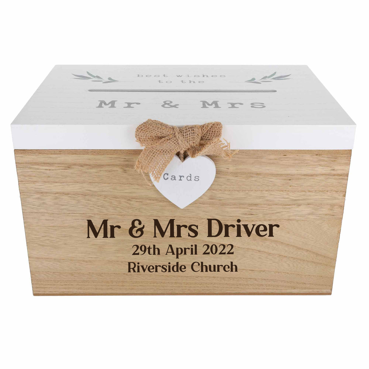 Personalised Engraved Wedding Card Wooden Memory Box - Always Looking Good -